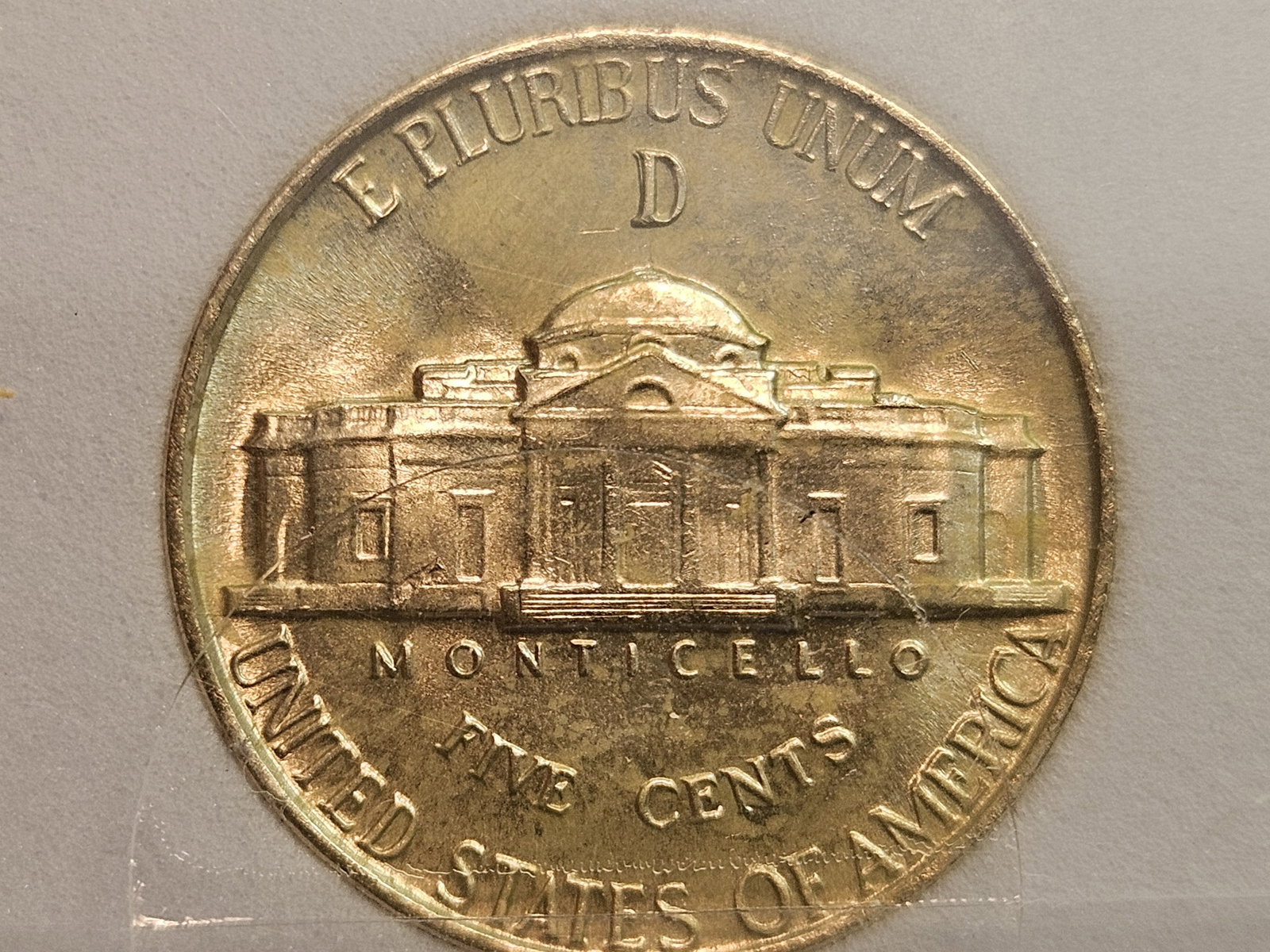 VARIETY! GEM Brilliant Uncirculated 1944-D Silver Wartime Jefferson Nickel - 4