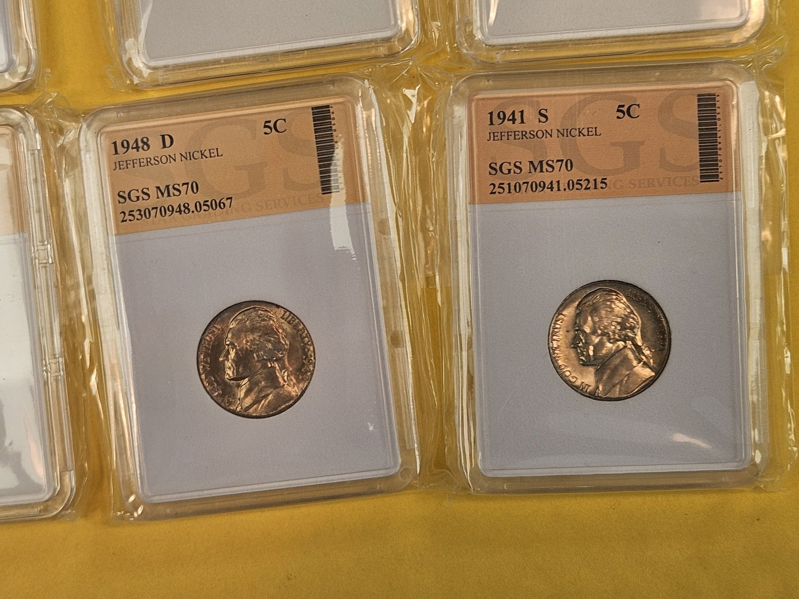 Eight GEM Brilliant Uncirculated Jefferson Nickels - 5
