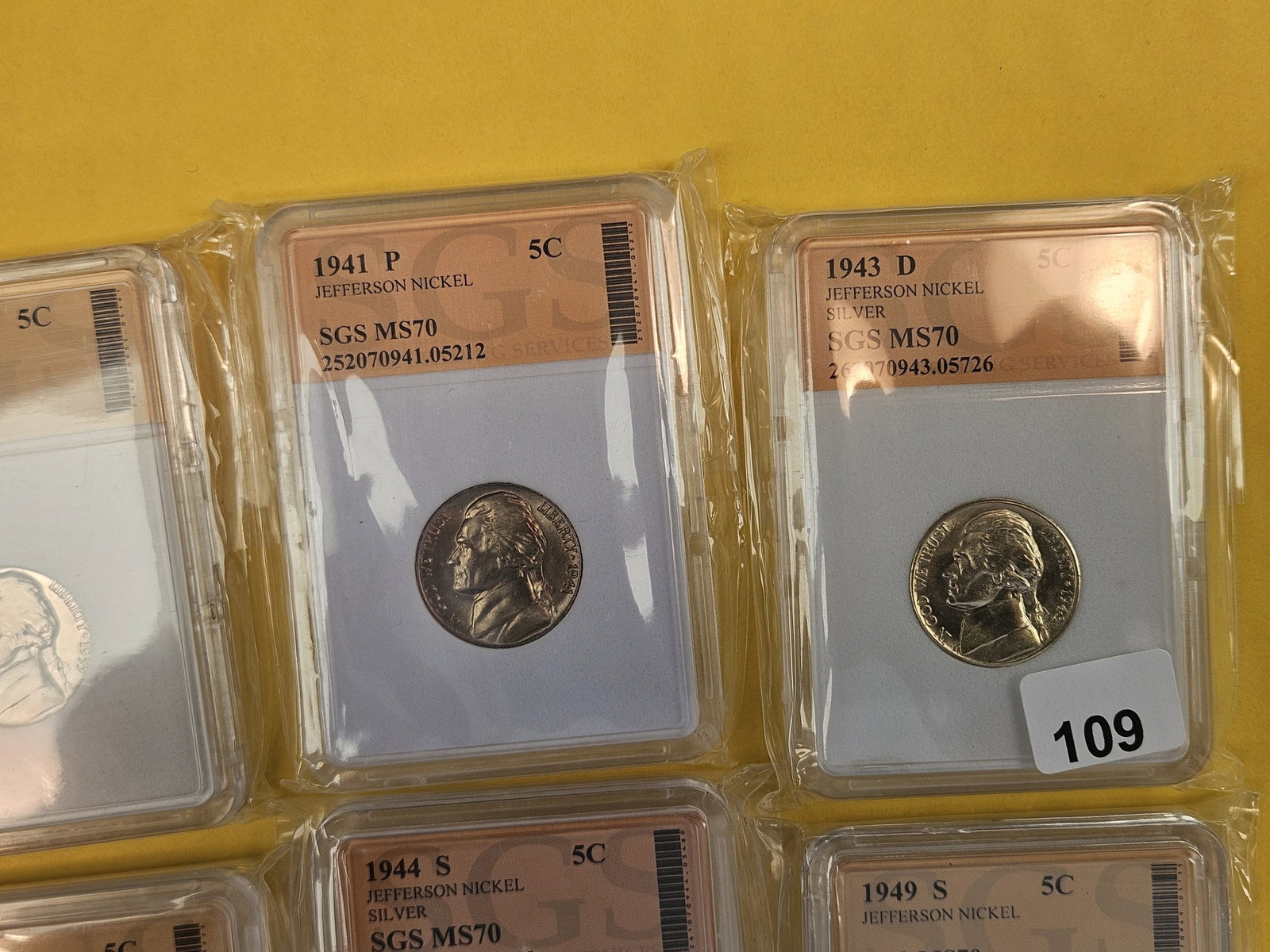 Eight GEM Brilliant Uncirculated Jefferson Nickels - 3