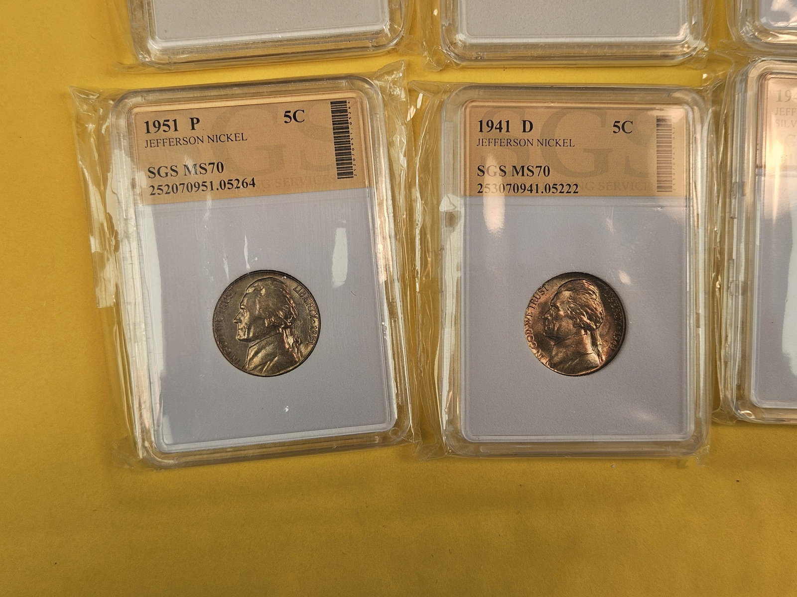 Eight GEM Brilliant Uncirculated Jefferson Nickels - 4