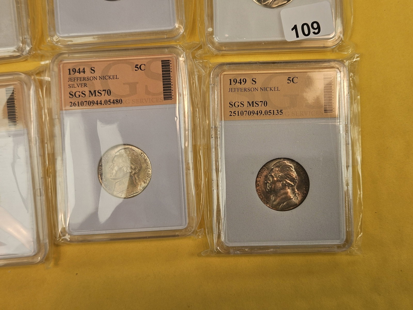 Eight GEM Brilliant Uncirculated Jefferson Nickels - 5