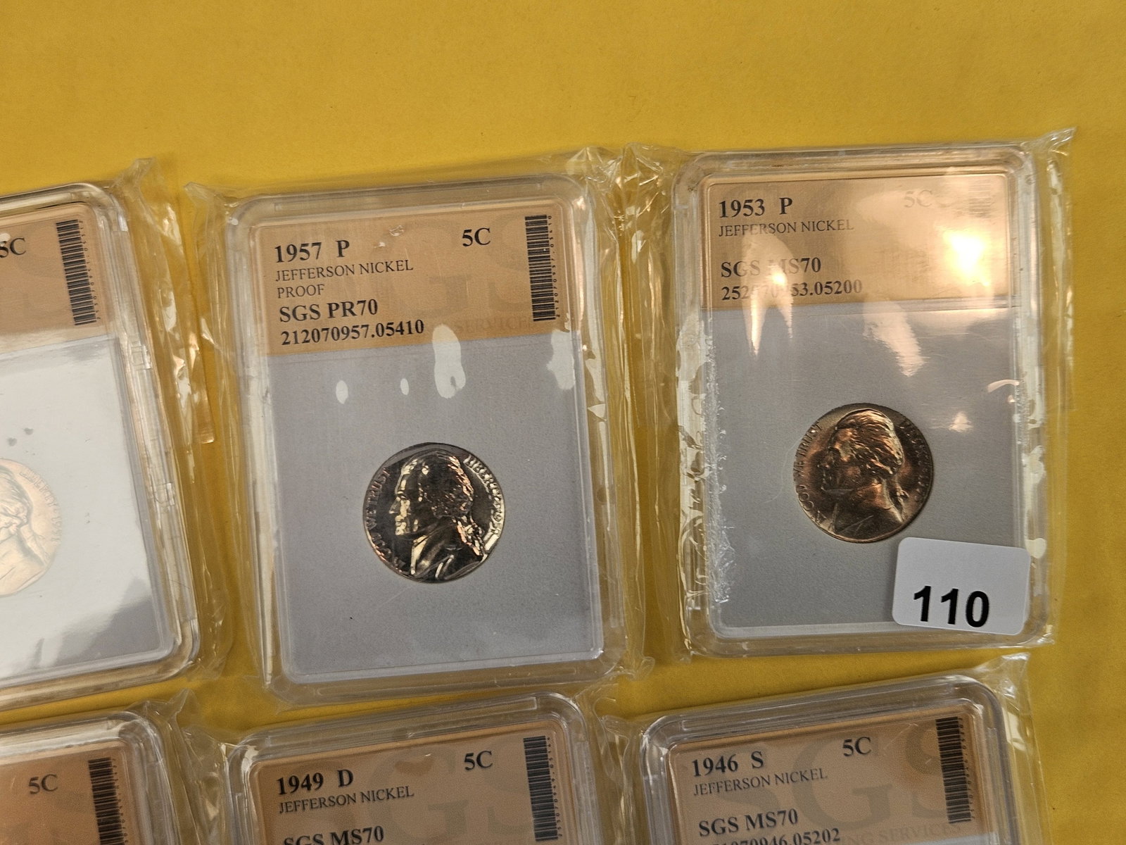Eight GEM Brilliant Uncirculated Jefferson Nickels - 3