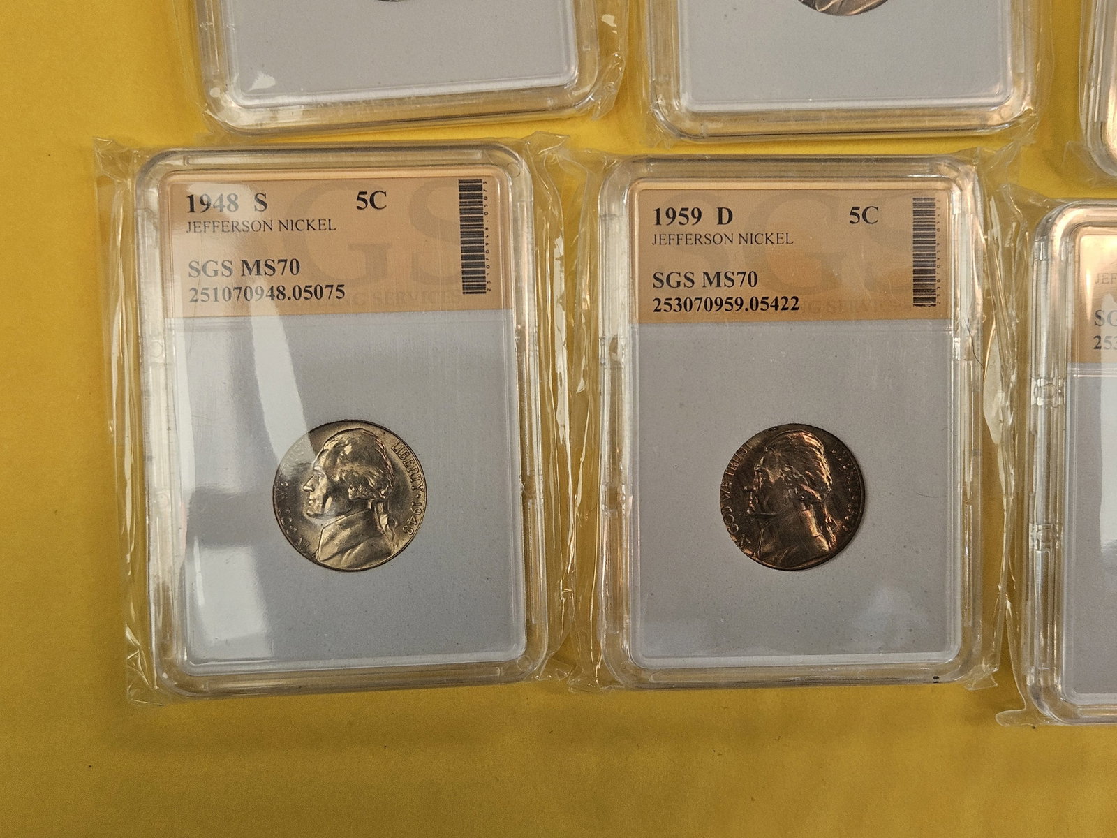 Eight GEM Brilliant Uncirculated Jefferson Nickels - 4