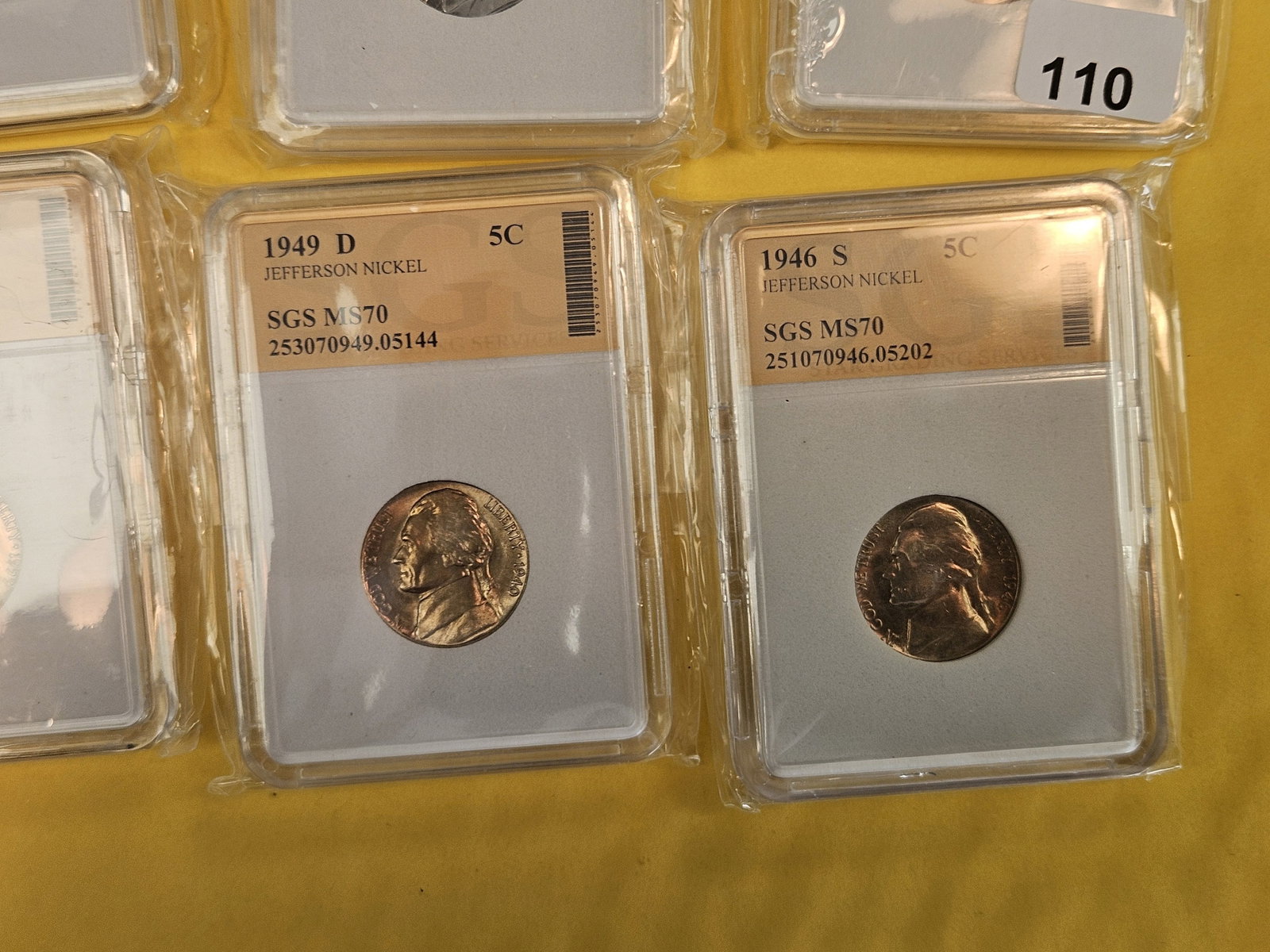 Eight GEM Brilliant Uncirculated Jefferson Nickels - 5