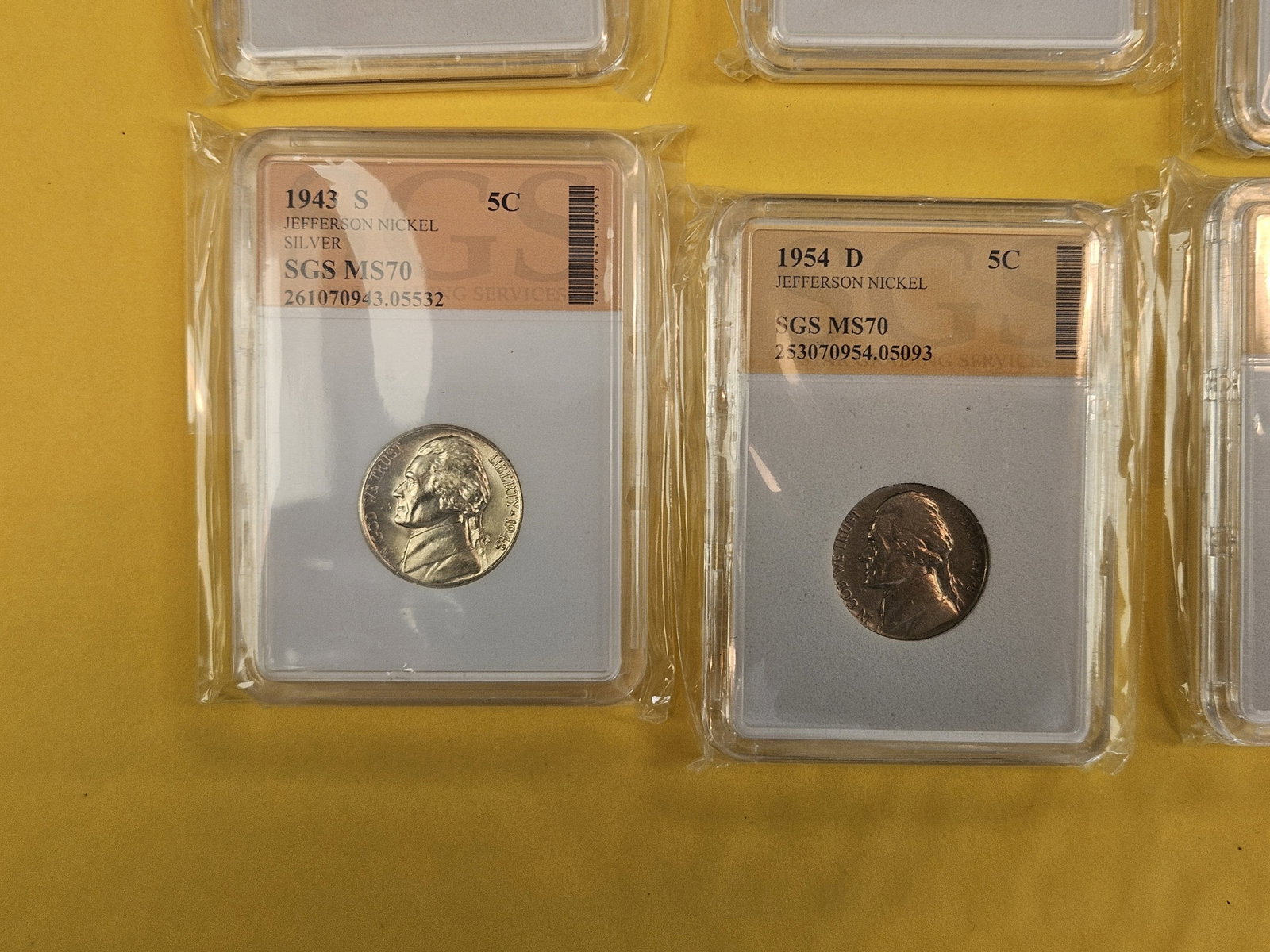 Eight GEM Brilliant Uncirculated Jefferson Nickels - 4