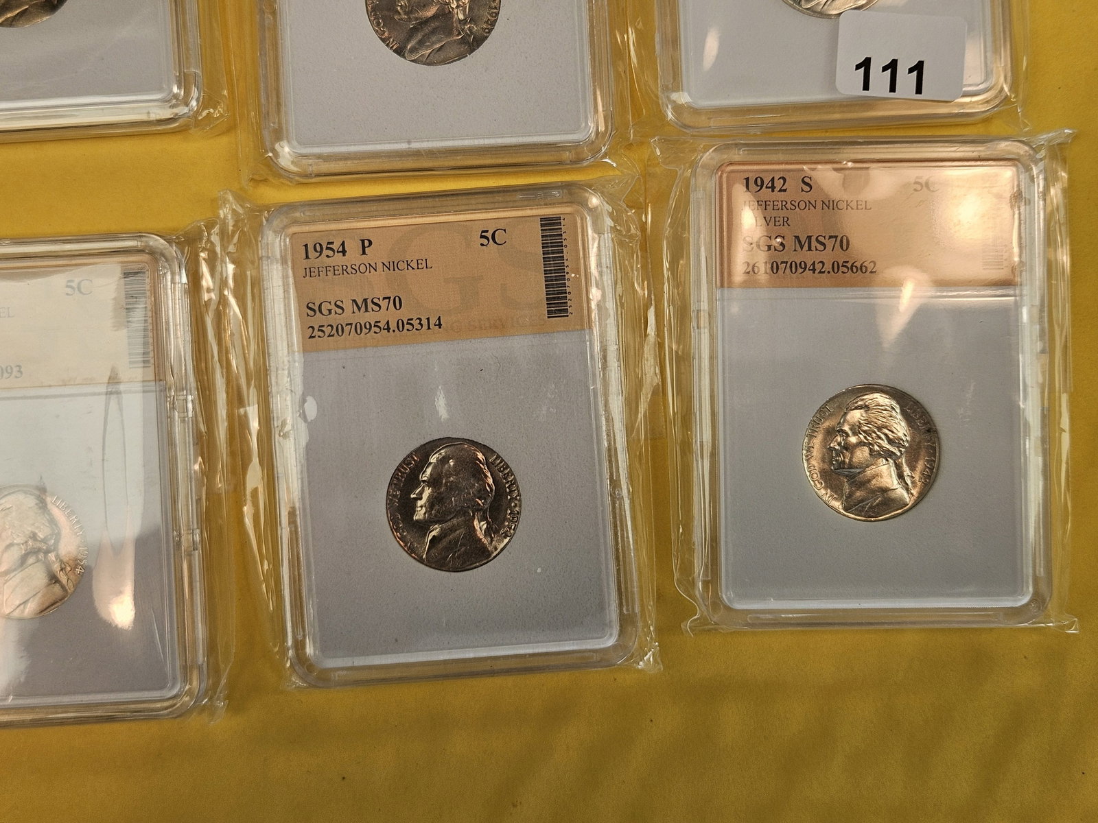 Eight GEM Brilliant Uncirculated Jefferson Nickels - 5