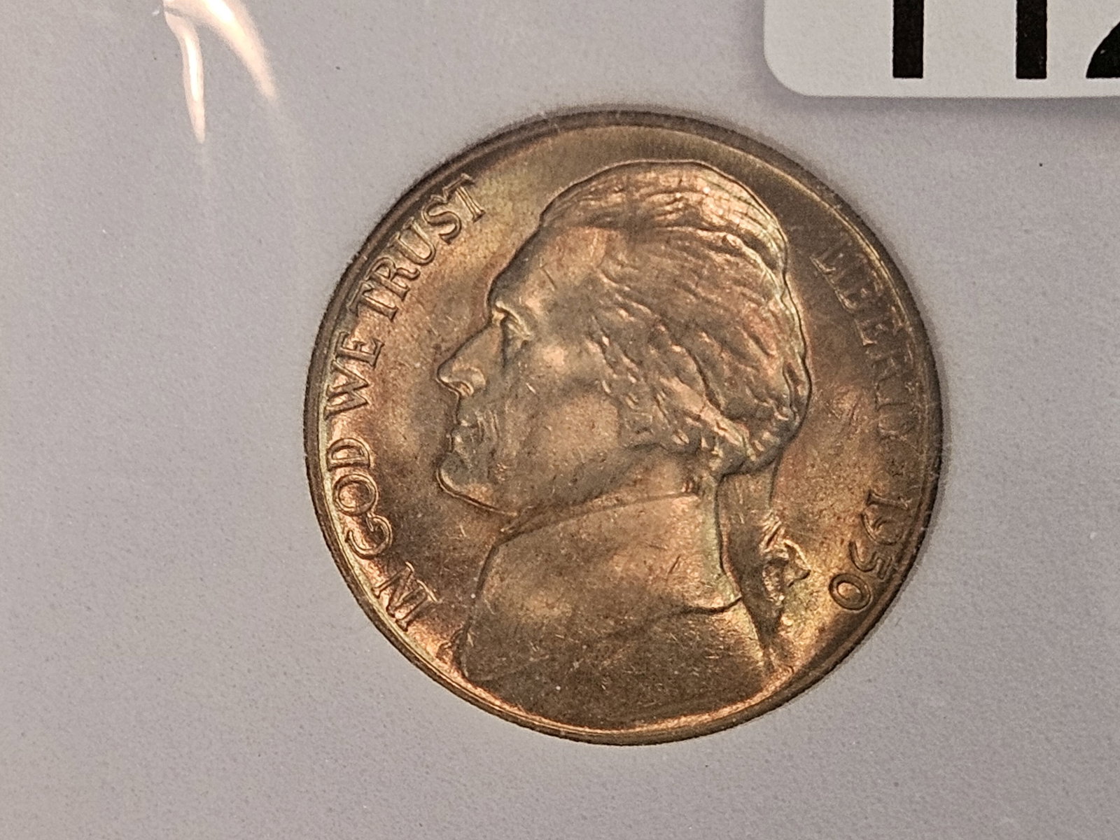 * KEY DATE * GEM Brilliant Uncirculated 1950-D Jefferson Nickel: Good luster