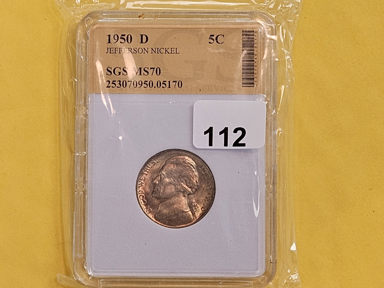 * KEY DATE * GEM Brilliant Uncirculated 1950-D Jefferson Nickel - 2