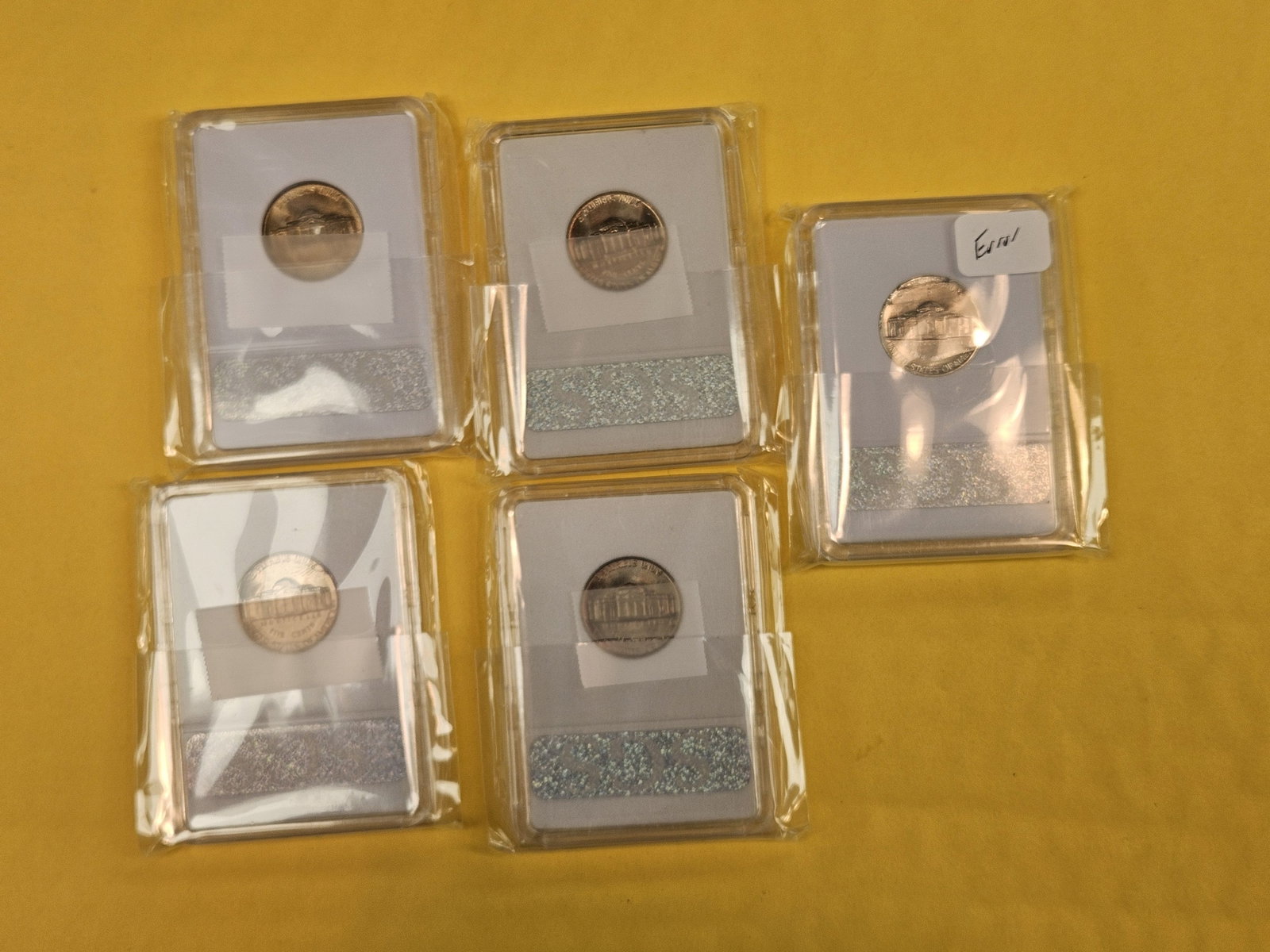 Five GEM Brilliant Uncirculated Jefferson Nickels - 3
