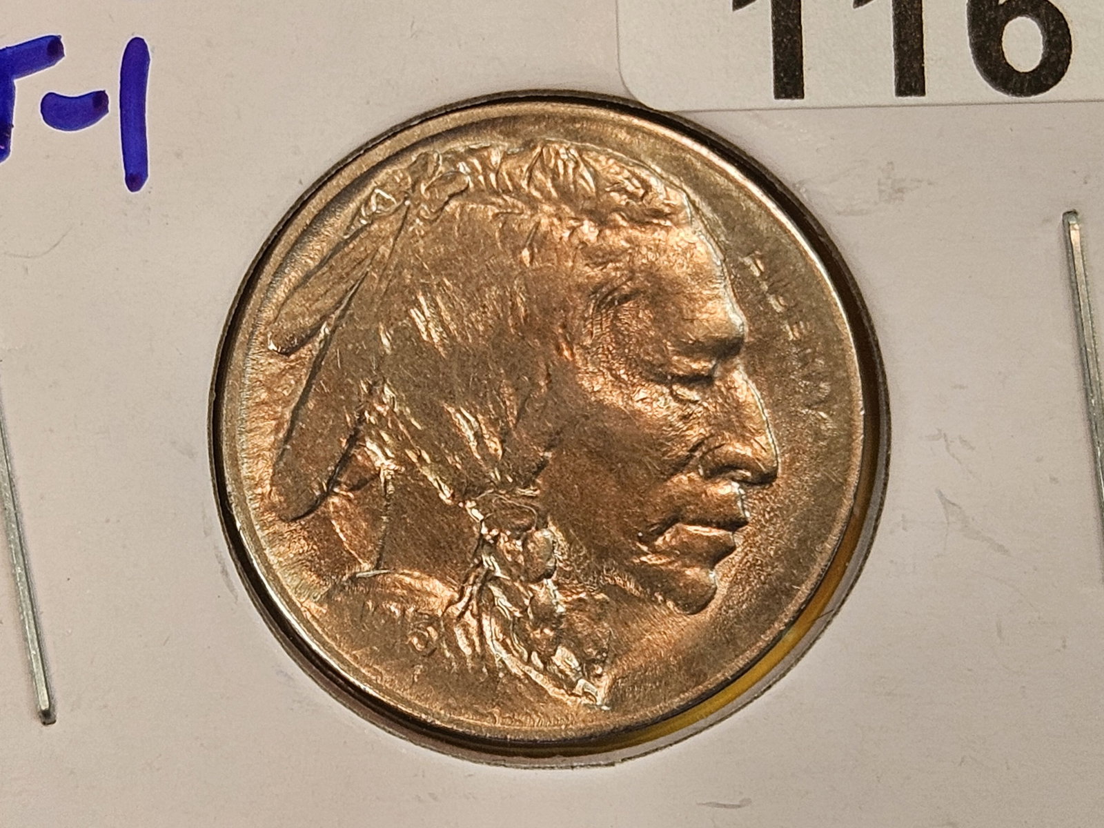 Brilliant 1913 Type 1 Buffalo Nickel: First Year Issue