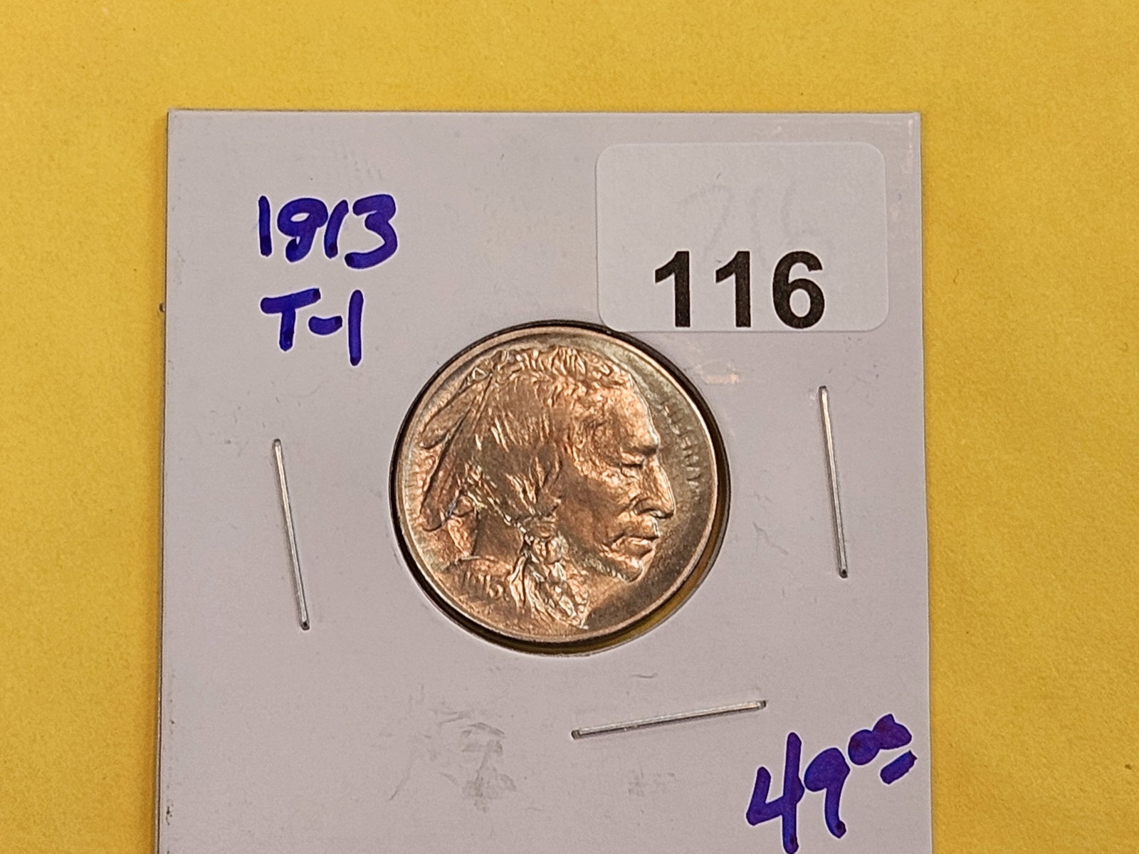 Brilliant 1913 Type 1 Buffalo Nickel - 2