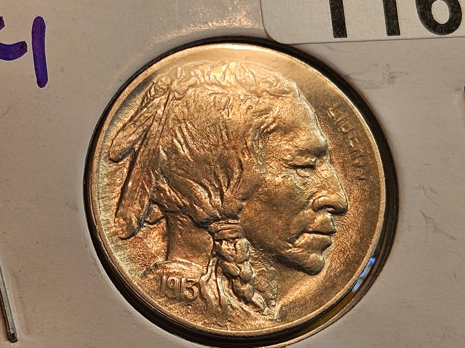 Brilliant 1913 Type 1 Buffalo Nickel - 3