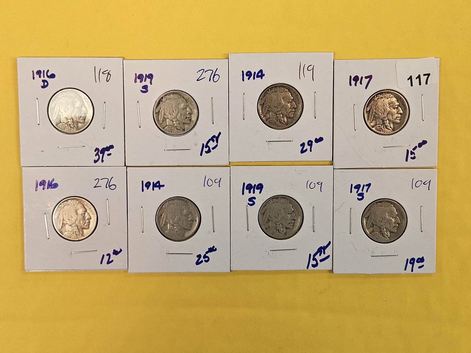Eight better Buffalo Nickels: All teens