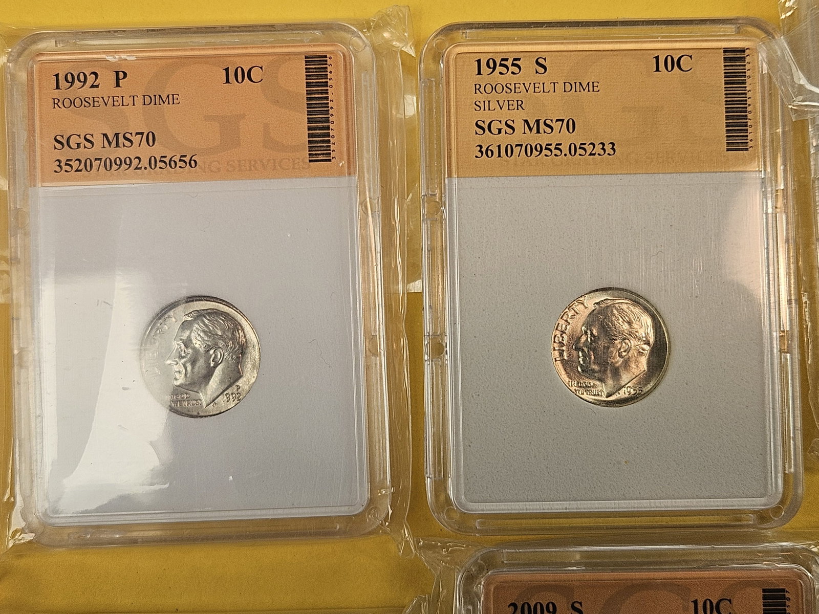 Nice mix of ten GEM Brilliant Uncirculated Roosevelt Dimes - 3