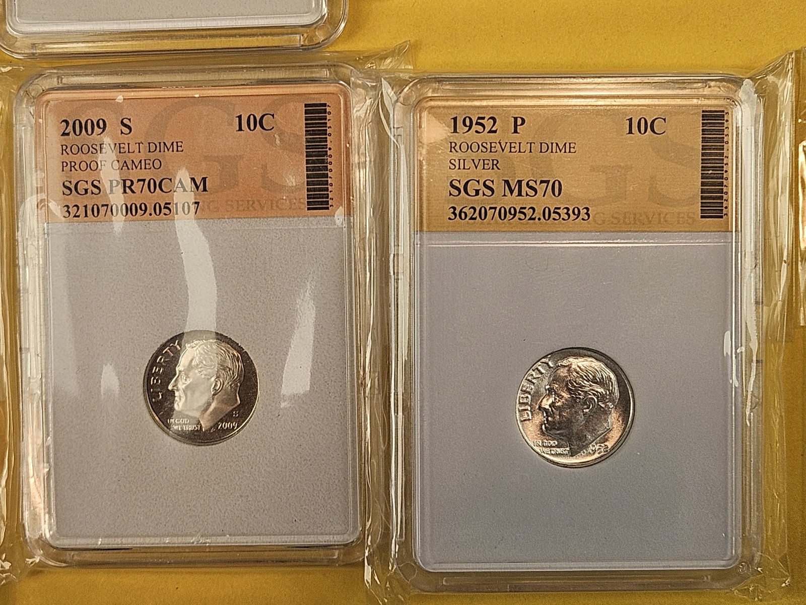 Nice mix of ten GEM Brilliant Uncirculated Roosevelt Dimes - 7