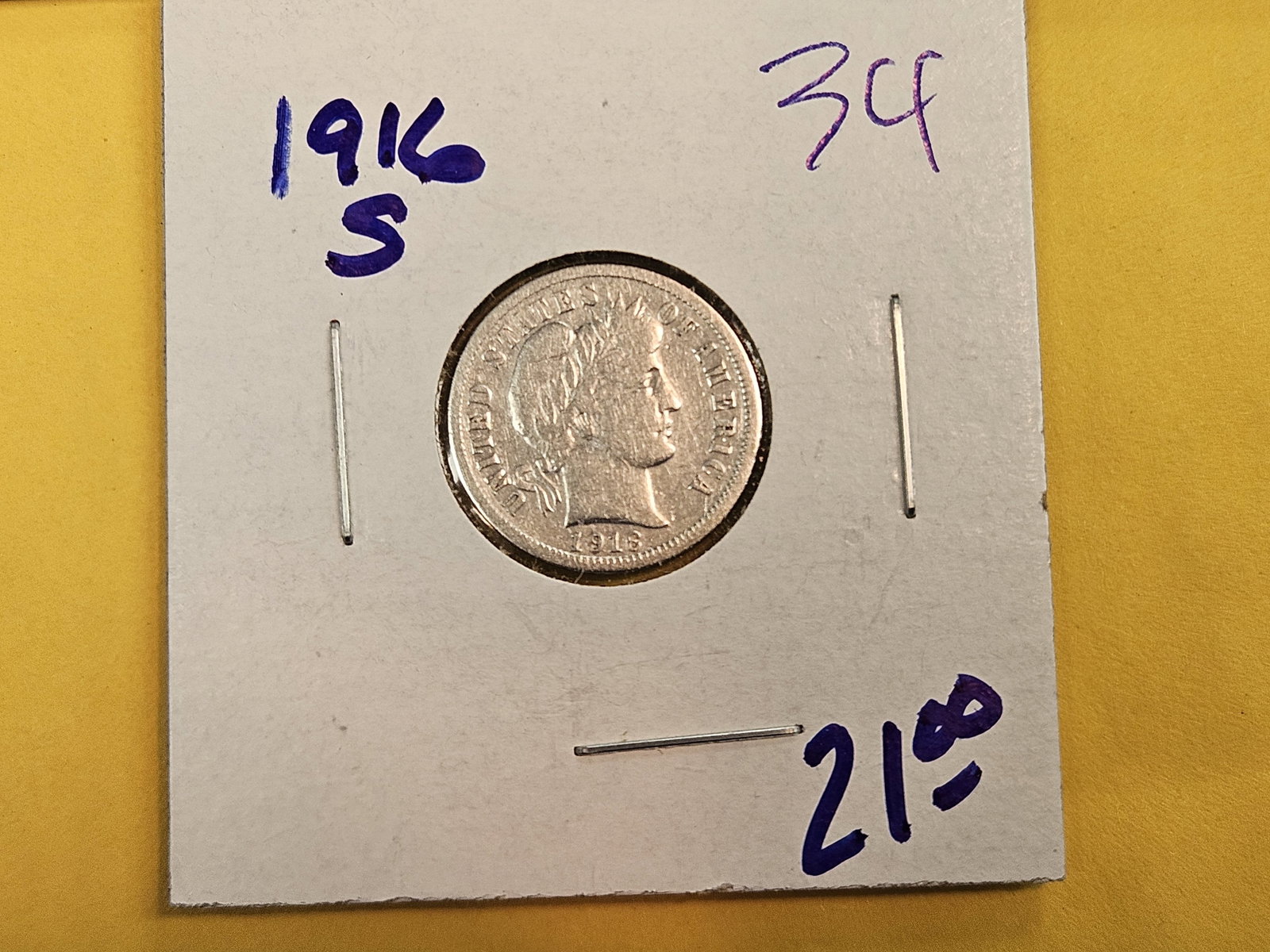 Three Barber silver Dimes - 4