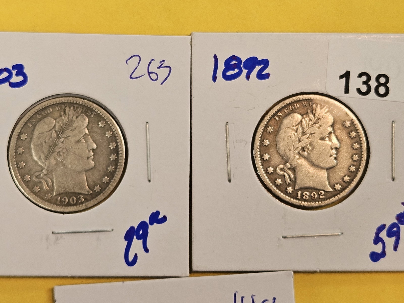 Three little better Barber silver Quarters - 2