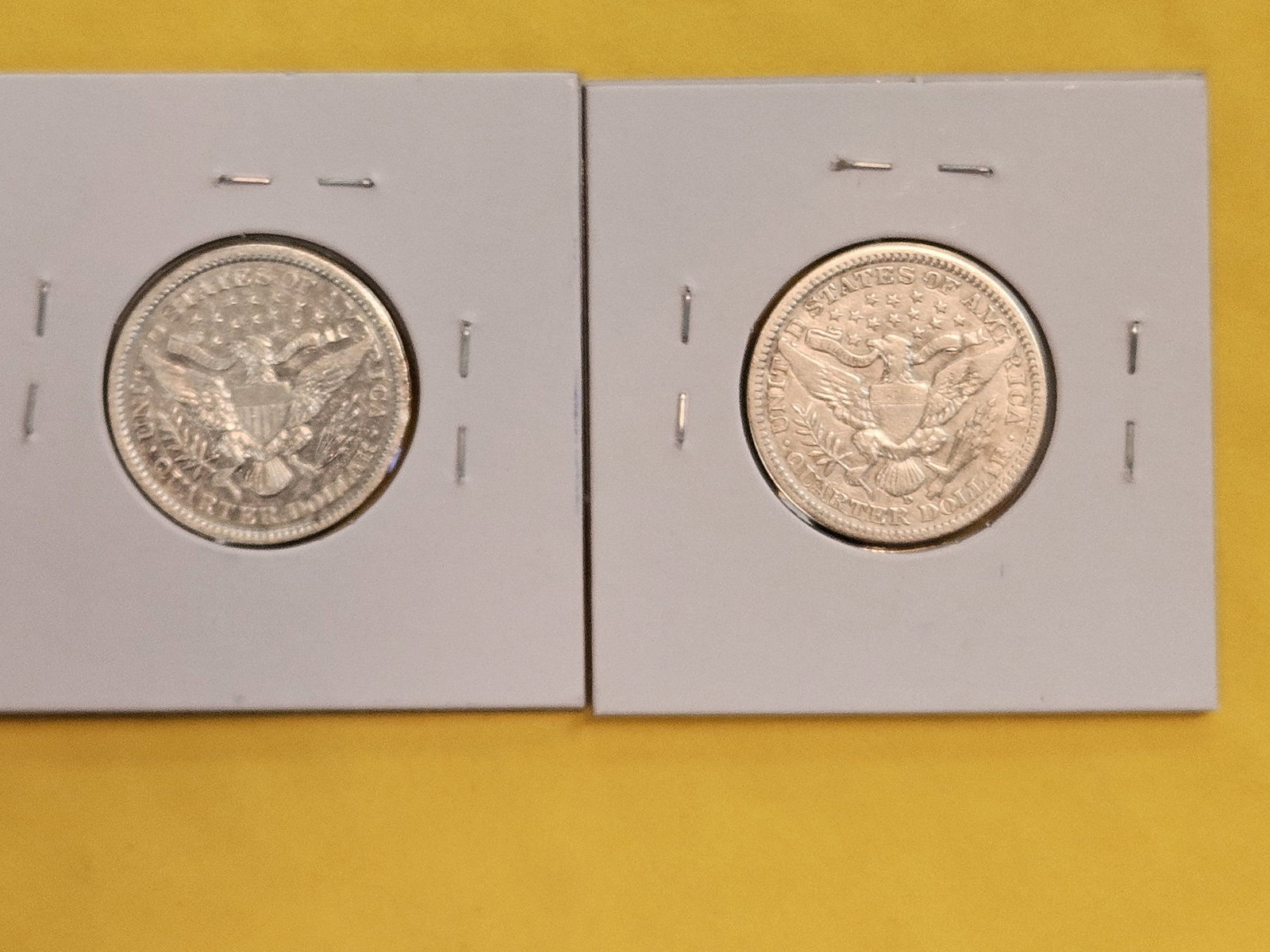 1898 and 1916-D Barber silver Quarters - 3