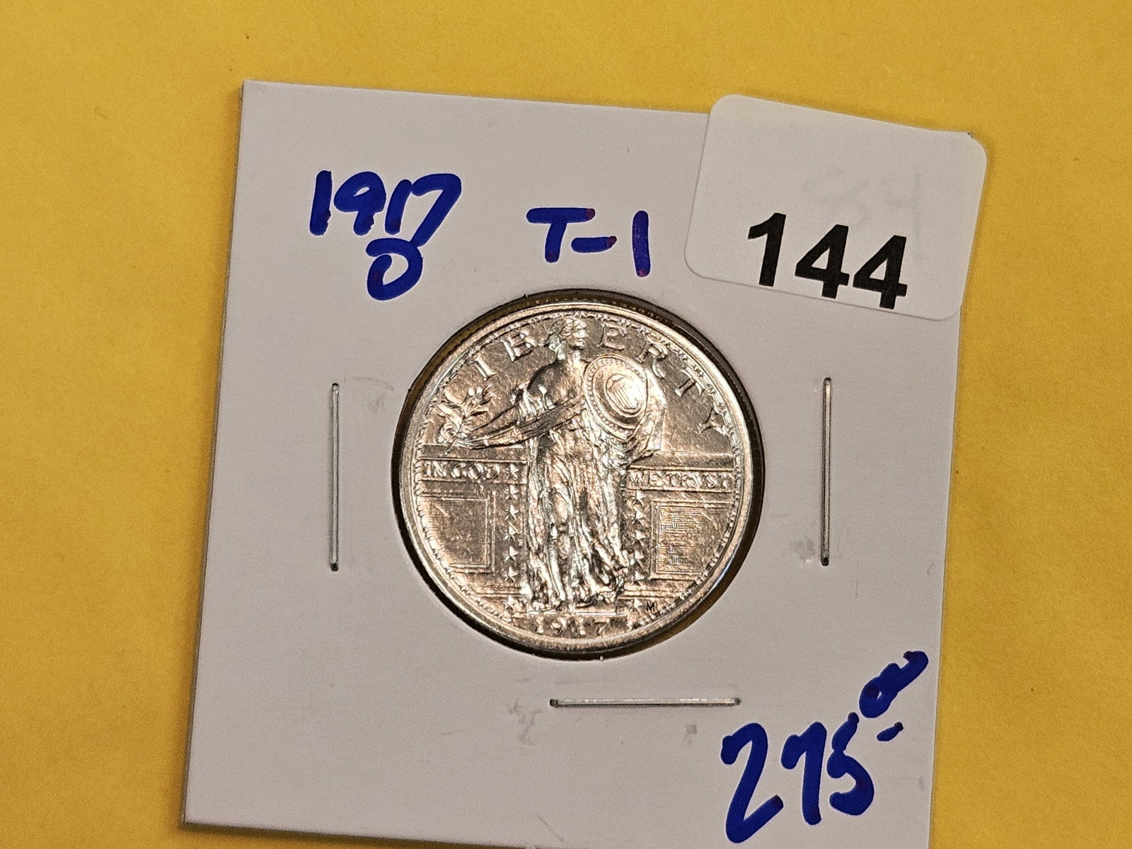 Bright 1917-D Type 1 Standing Liberty Quarter - 2