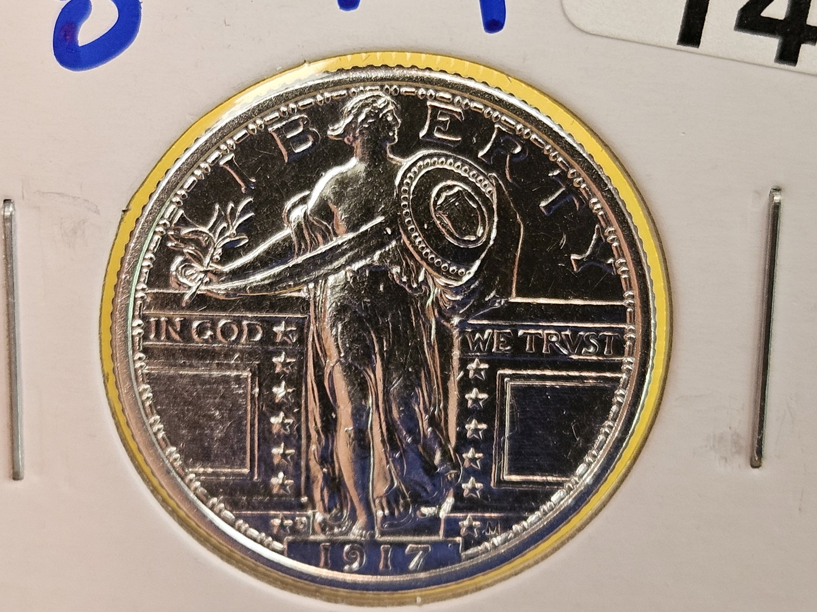 Bright 1917-D Type 1 Standing Liberty Quarter - 7