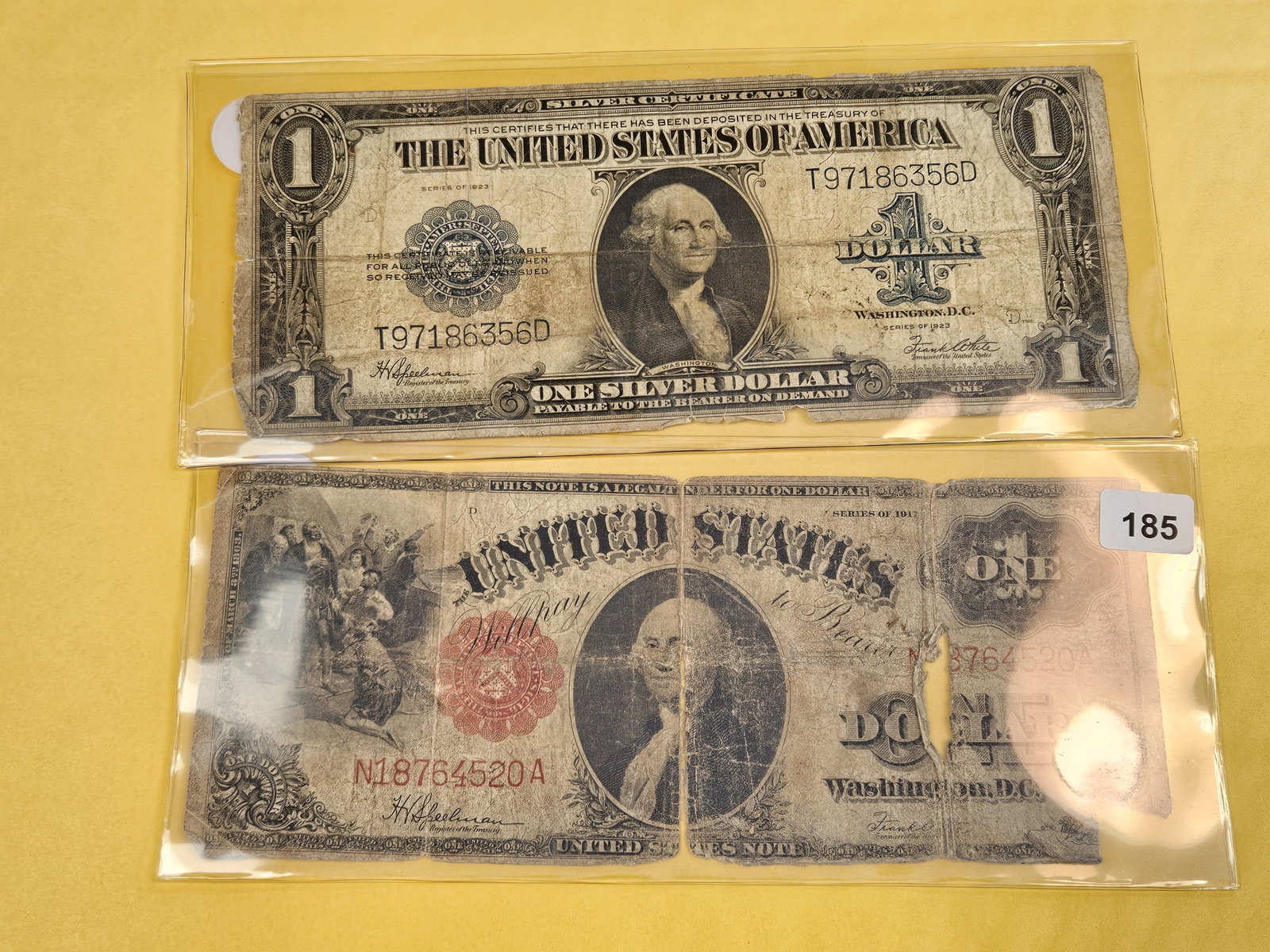 Two Large-Size One Dollar US Notes - 2