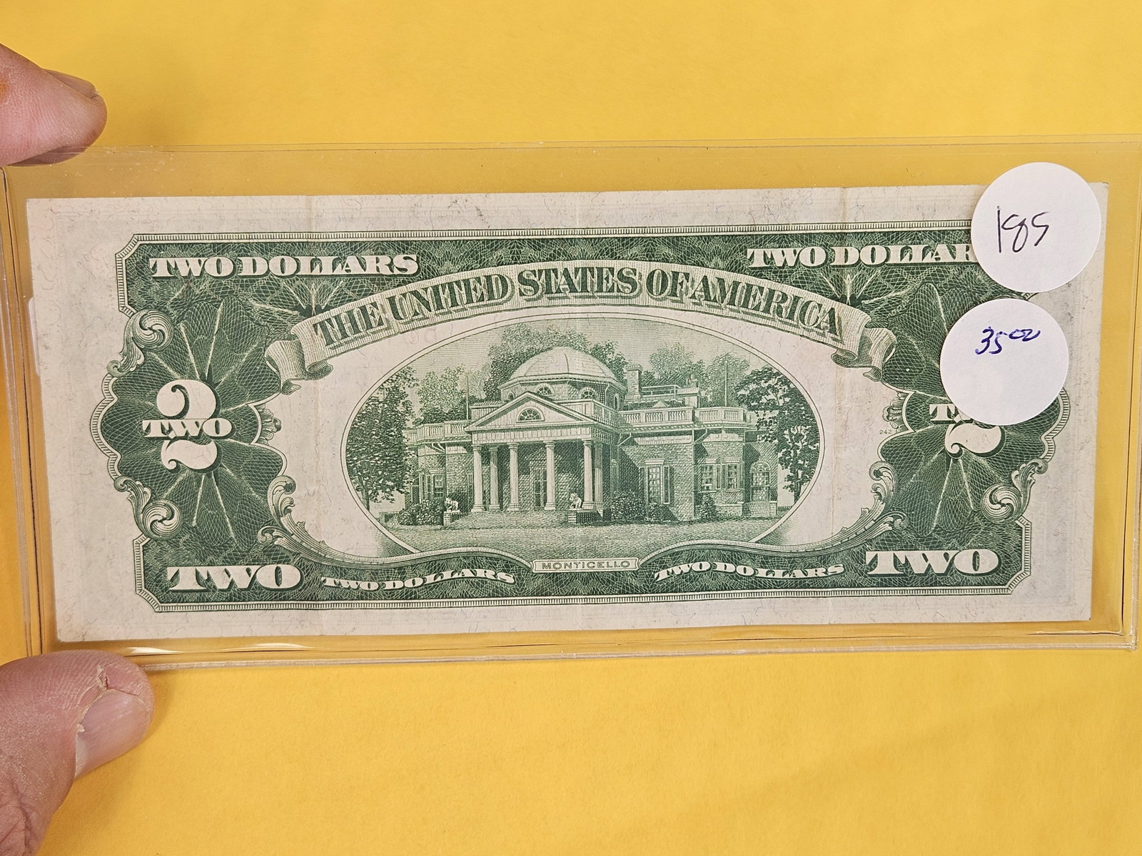 Crisp Series of 1928-C Two Dollar Red Seal US Note - 2