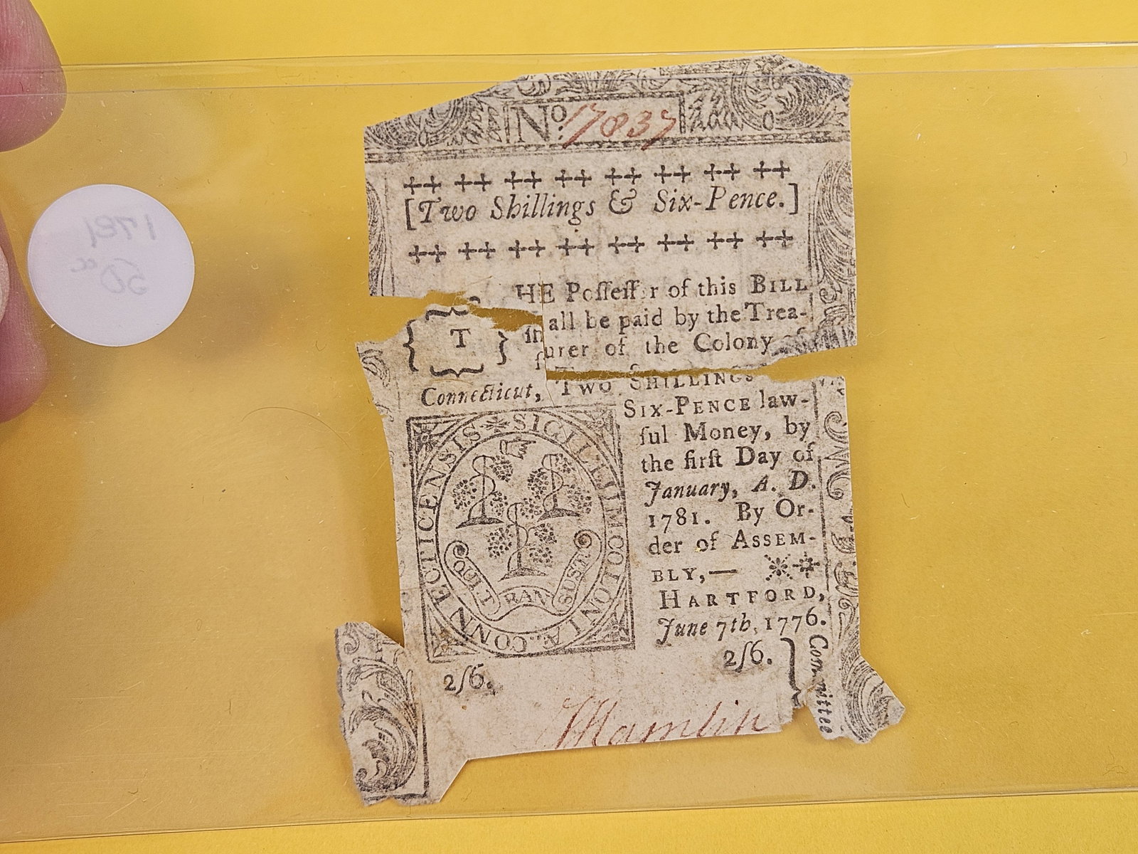 COLONIAL NOTE! Rare 1776 Two Shillings and Six-pence - 2