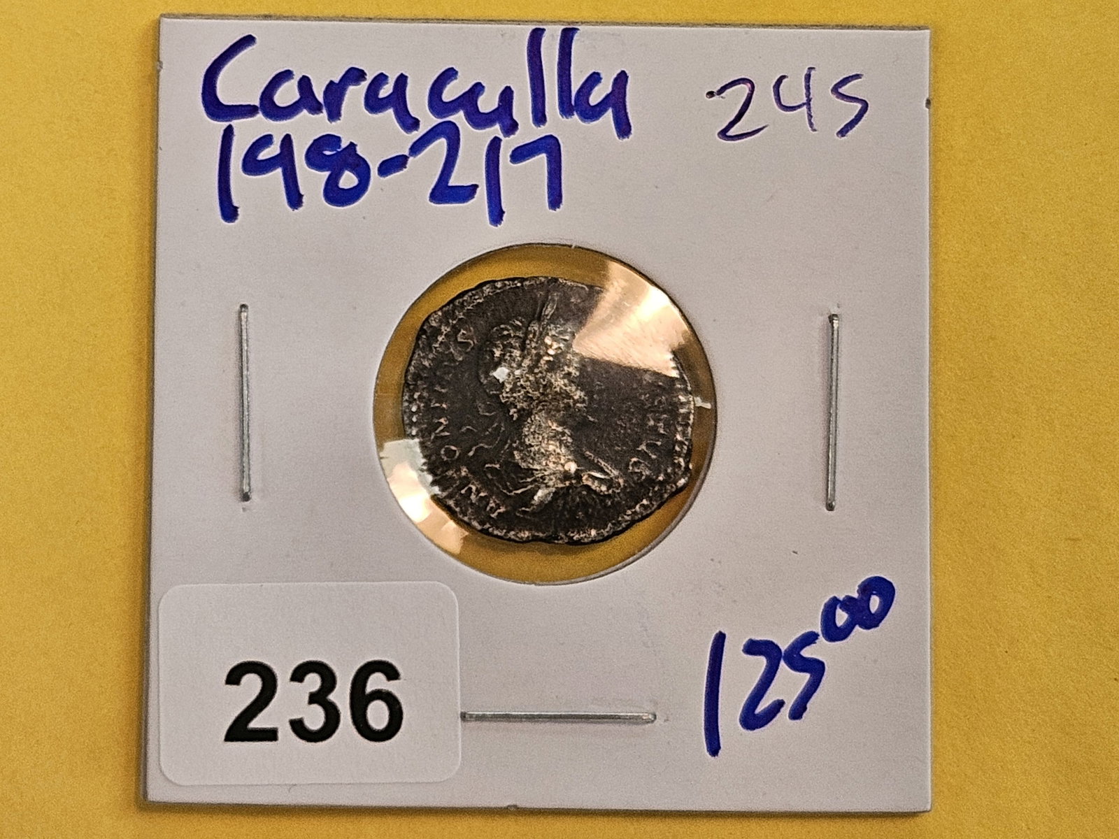 ANCIENT! Silver Roman Denarius with Emporer Caracalla - 2