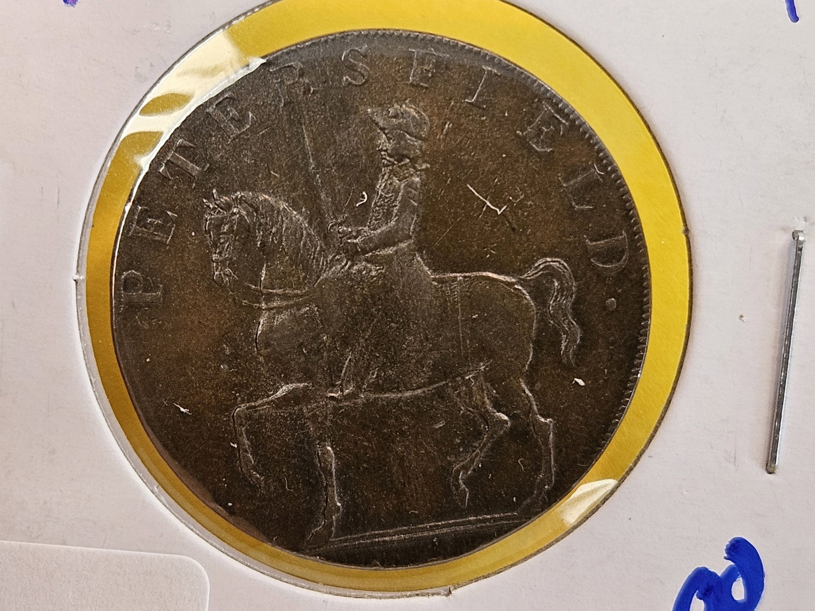 CONDER! 1793 Great Britain copper Half Penny Token - 3
