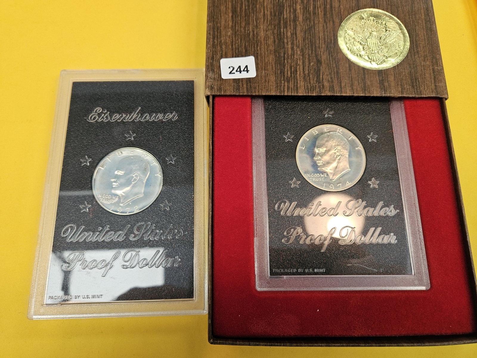 Two Silver Proof Eisenhower Dollars - 2