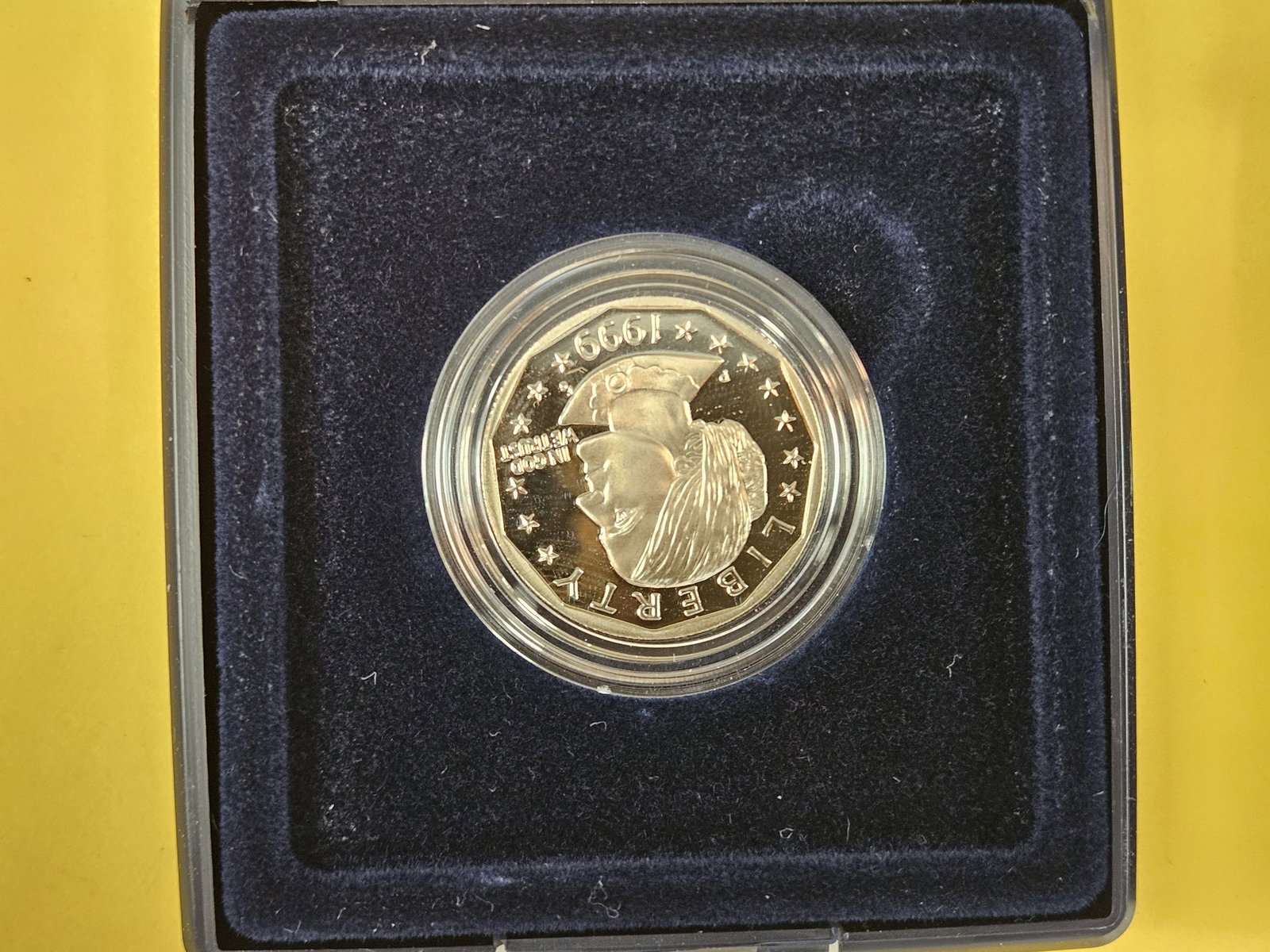 Two GEM Proof Deep Cameo 1999 Susan B Anthony Dollars - 2