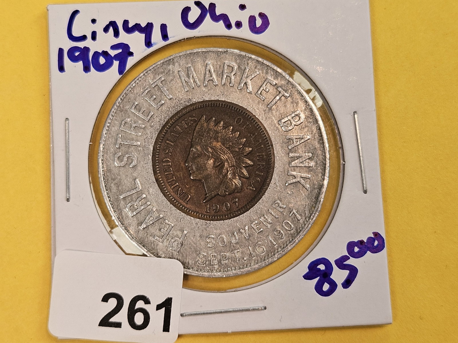 Nice 1907 Indian Cent Encased - 2