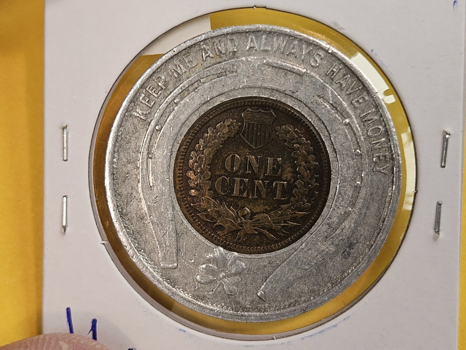 Nice 1907 Indian Cent Encased - 3