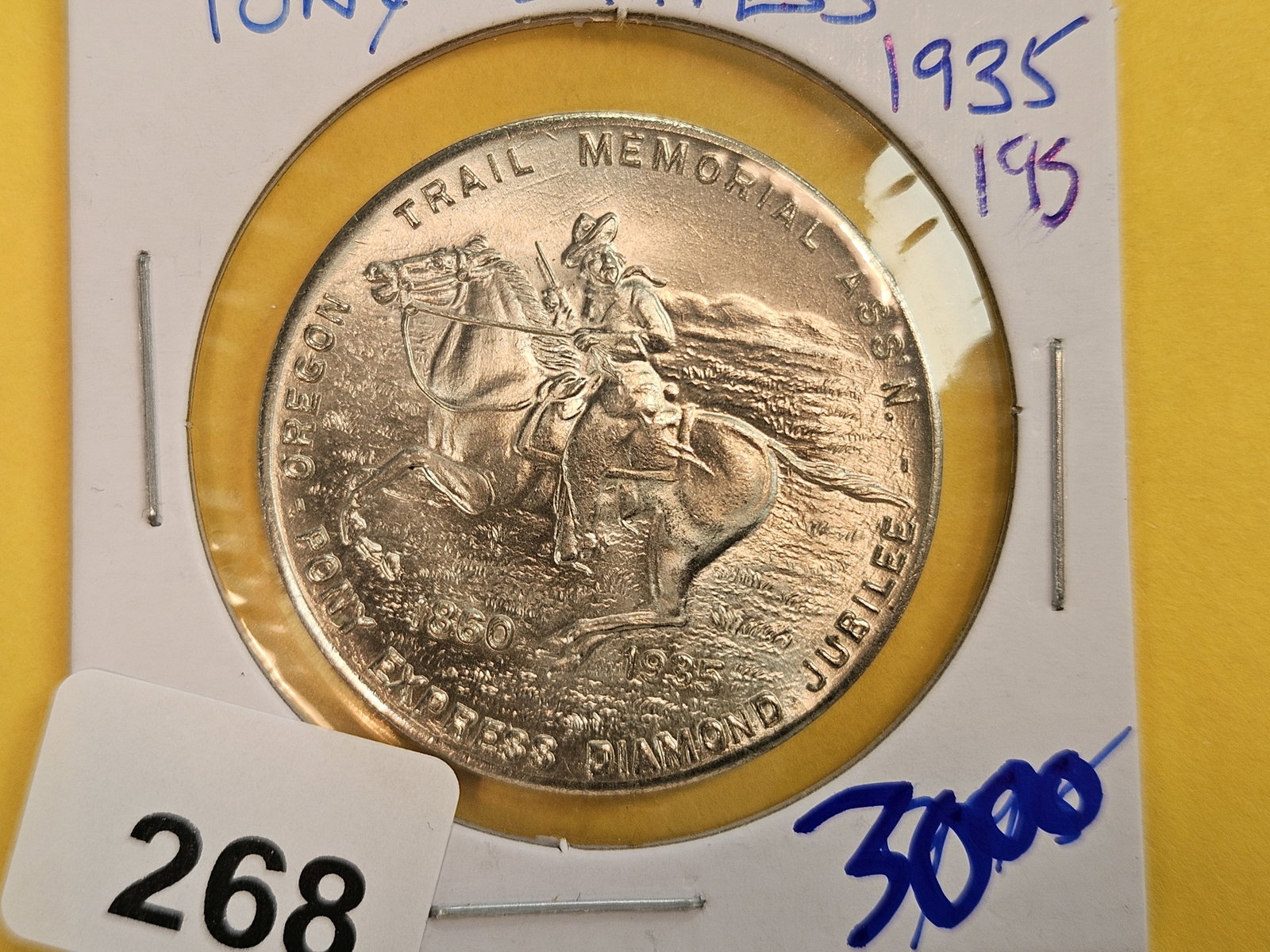 GEM 1935 Pony Express SO-Called Half Dollar: Pony Express Diamond Jubilee