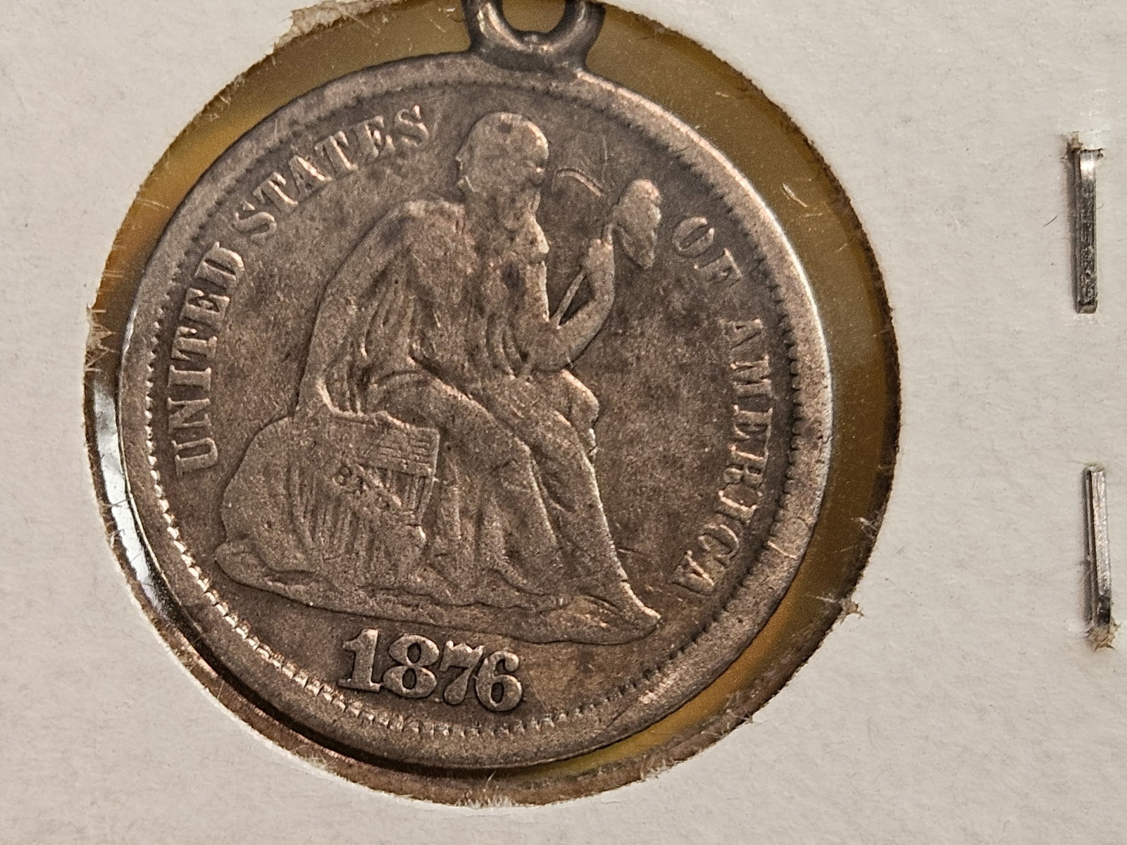 Two Seated Silver Coins made into Love Tokens - 3