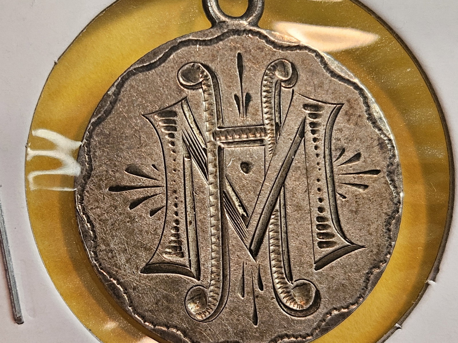 Two Seated Silver Coins made into Love Tokens - 4