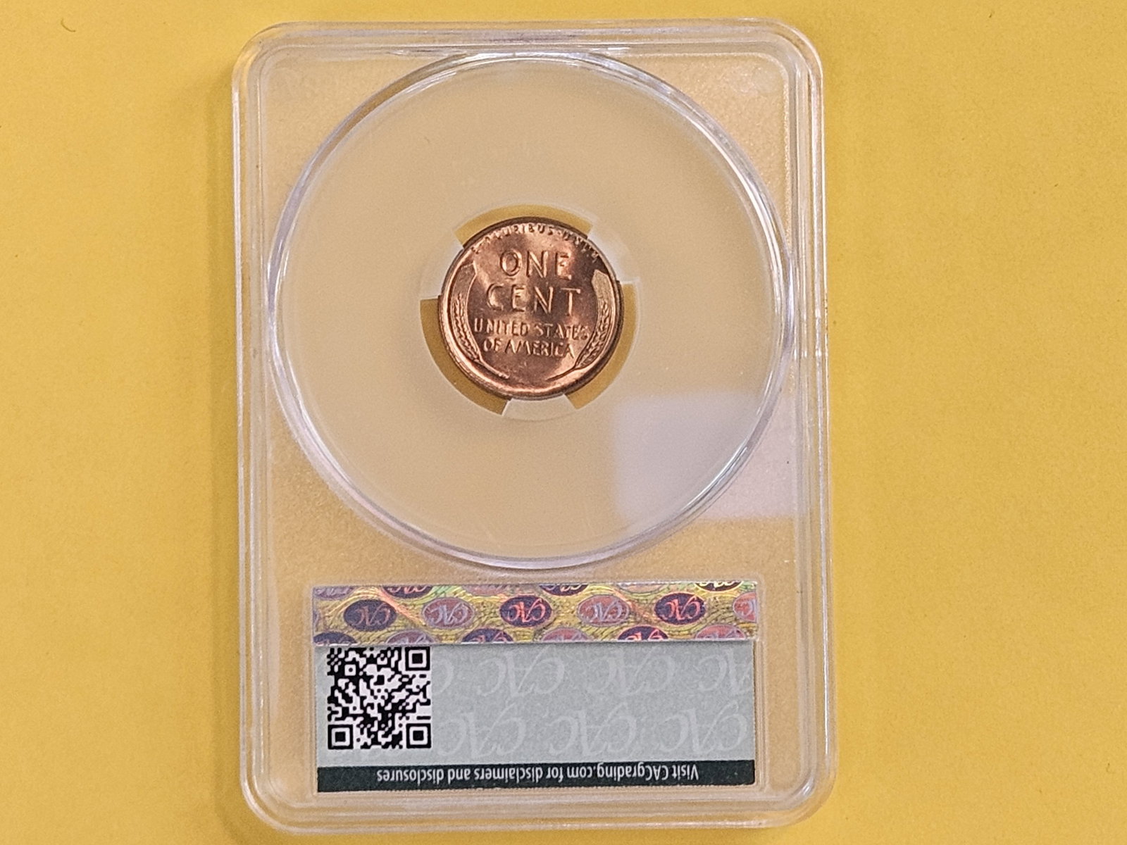 GEM! CACG 1940 Wheat cent in Mint State 66 RED - 3