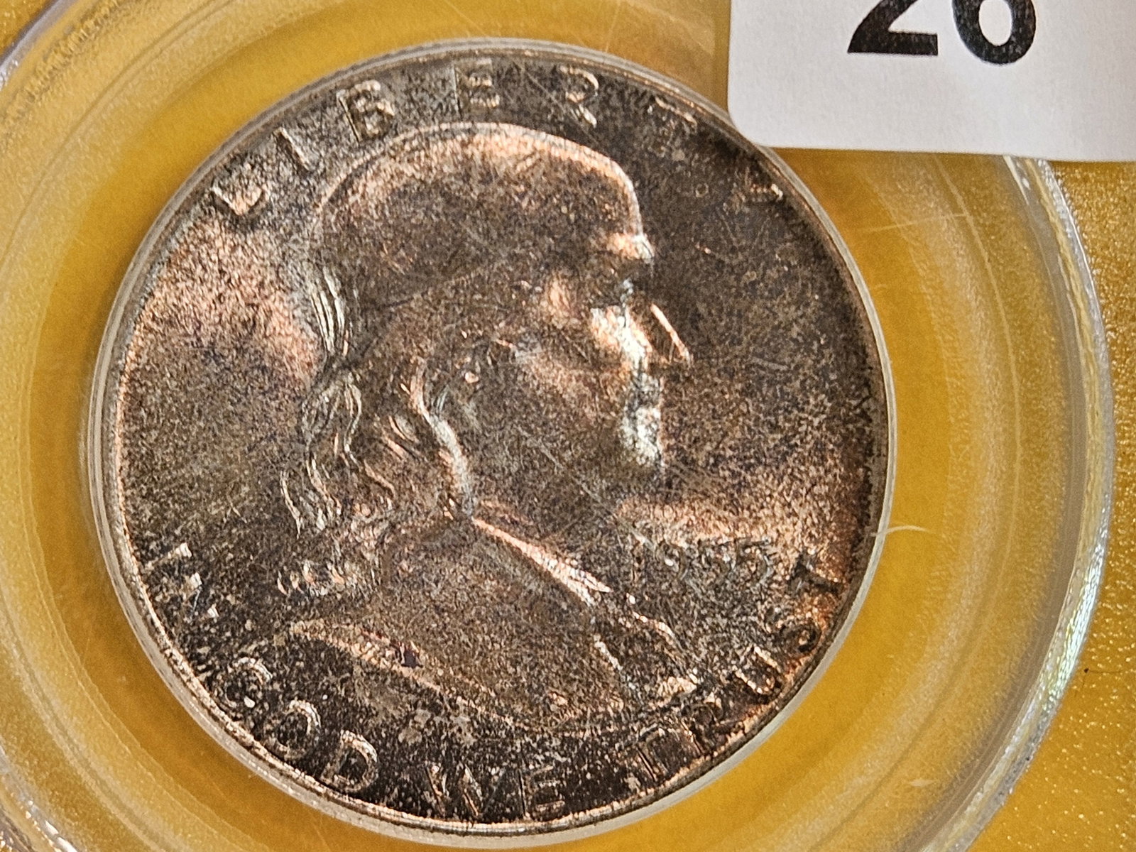 GEM! PCGS 1955 Franklin Half Dollar in Mint State 65 FBL (1 of 5)