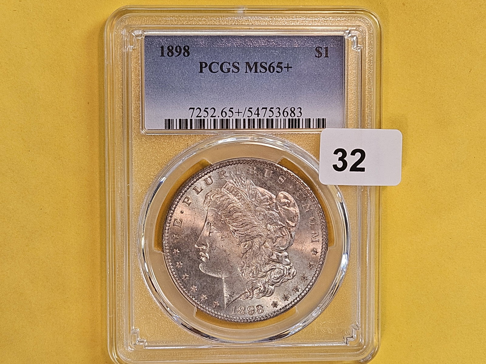 GEM! PCGS 1898 Morgan Dollar in Mint State 65 PLUS - 2