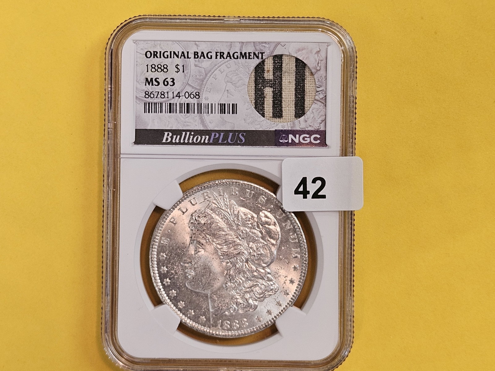 NGC 1888 Morgan Dollar in Mint State 63 - 2