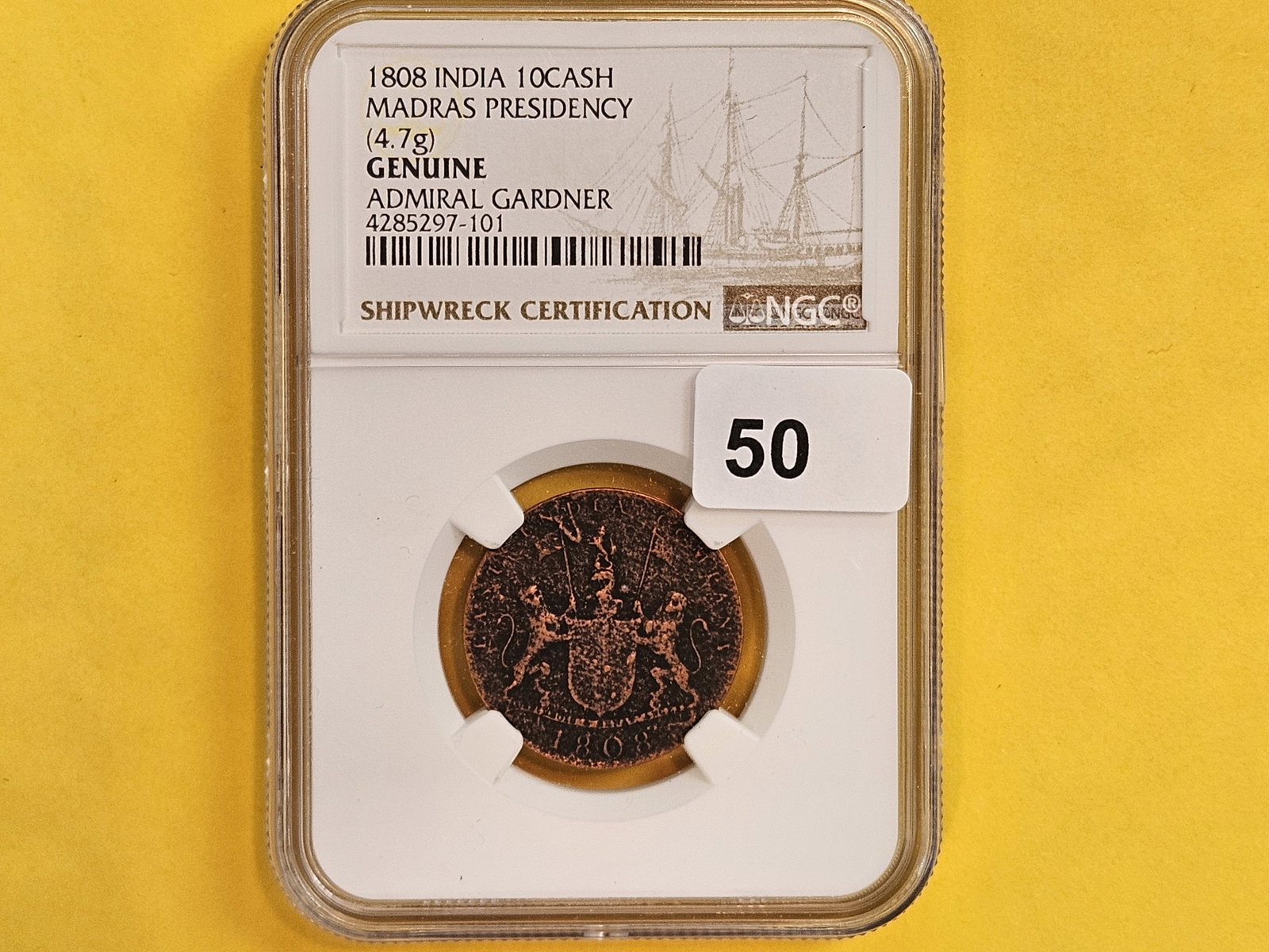 NGC 1808 East India Company 10 Cash - 2