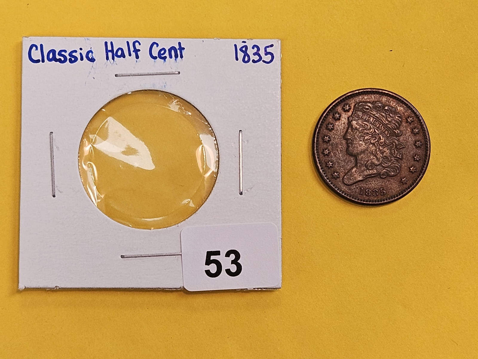 1835 Classic Head Half Cent in Extra Fine - 2