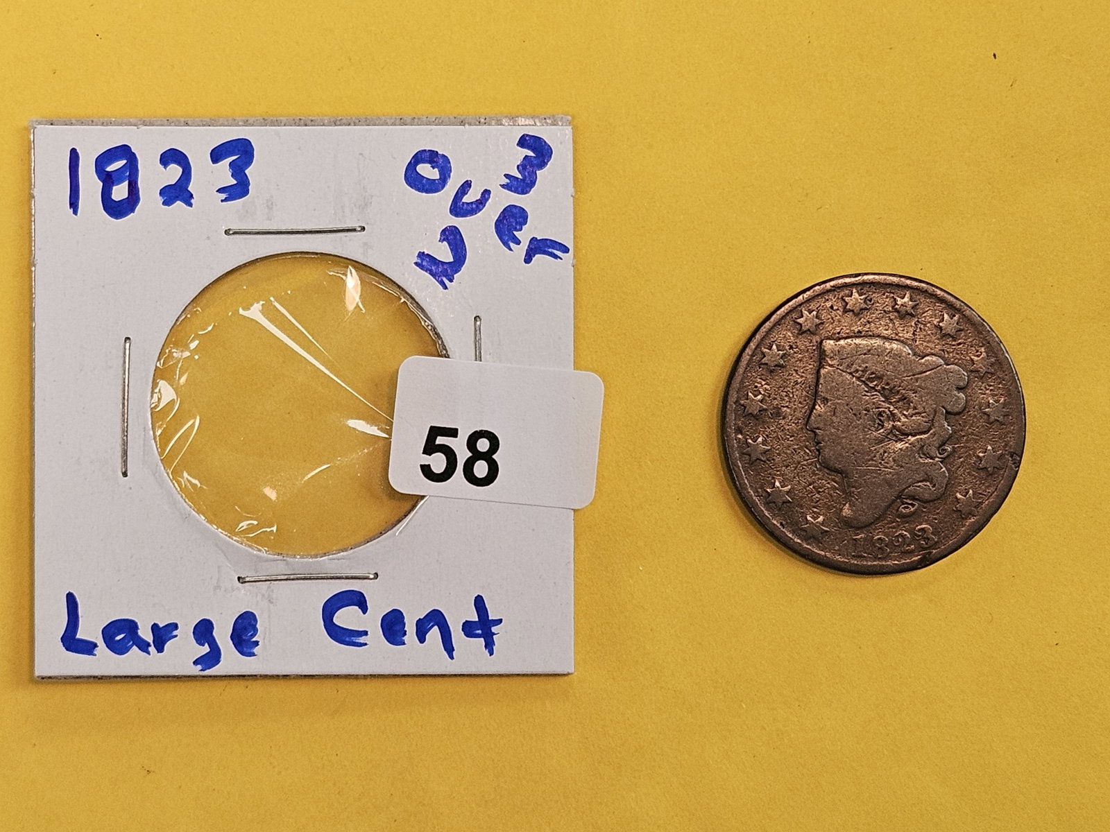 Variety! Better date 1823/2 Coronet Head Large Cent - 2