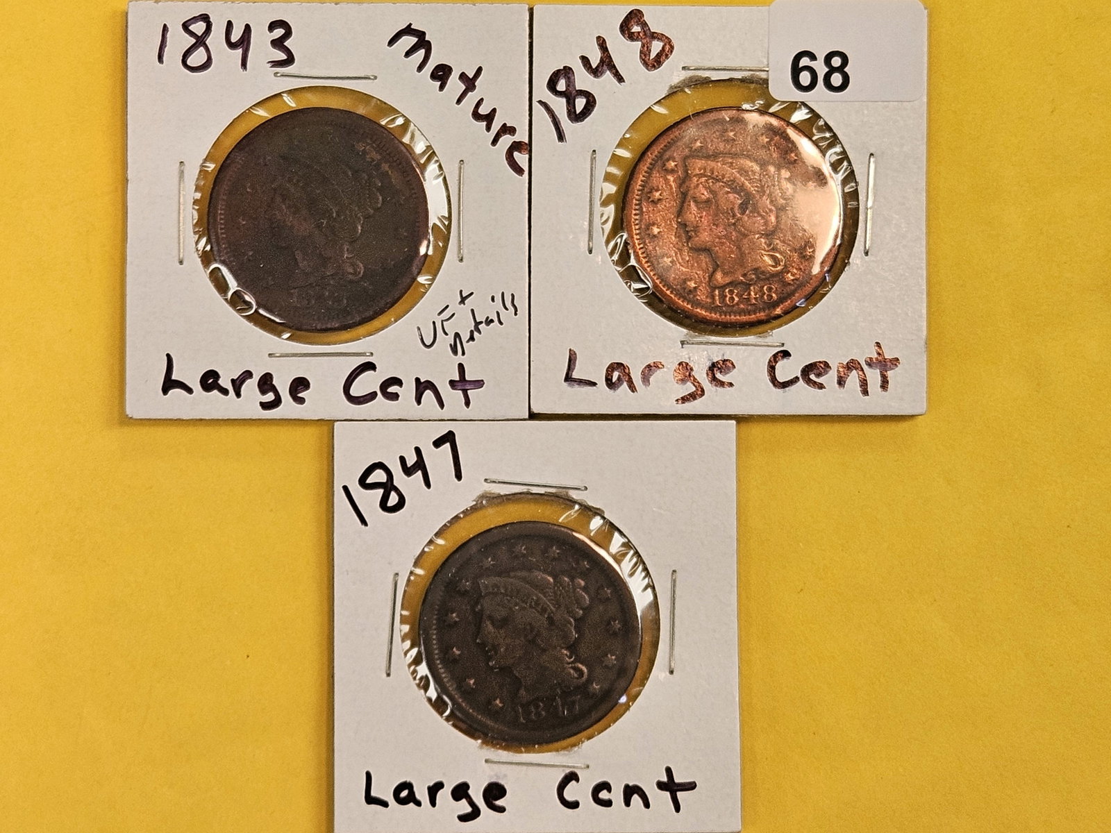 Three Braided Hair Large cents (1 of 7)