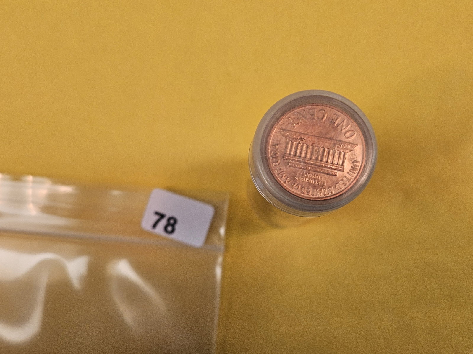 Full roll of Proof Lincoln Cents: From old collection. Unopened, unchecked by us