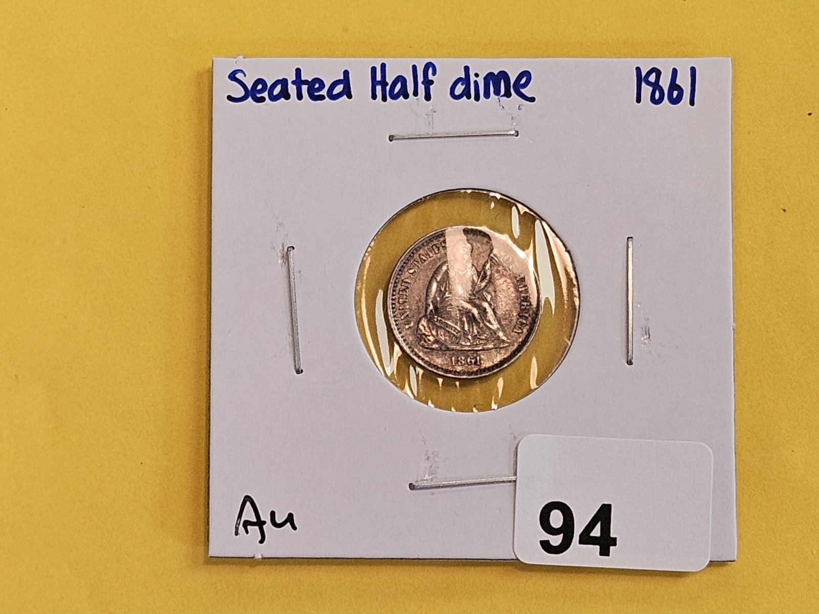 Better Grade 1861 Seated Liberty Silver Half Dime - 2