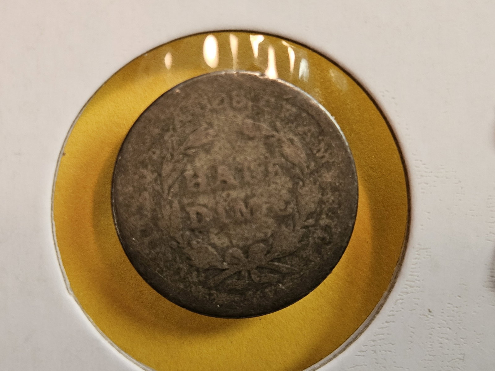 1839 No Drapery Seated Libery silver Half Dime - 3