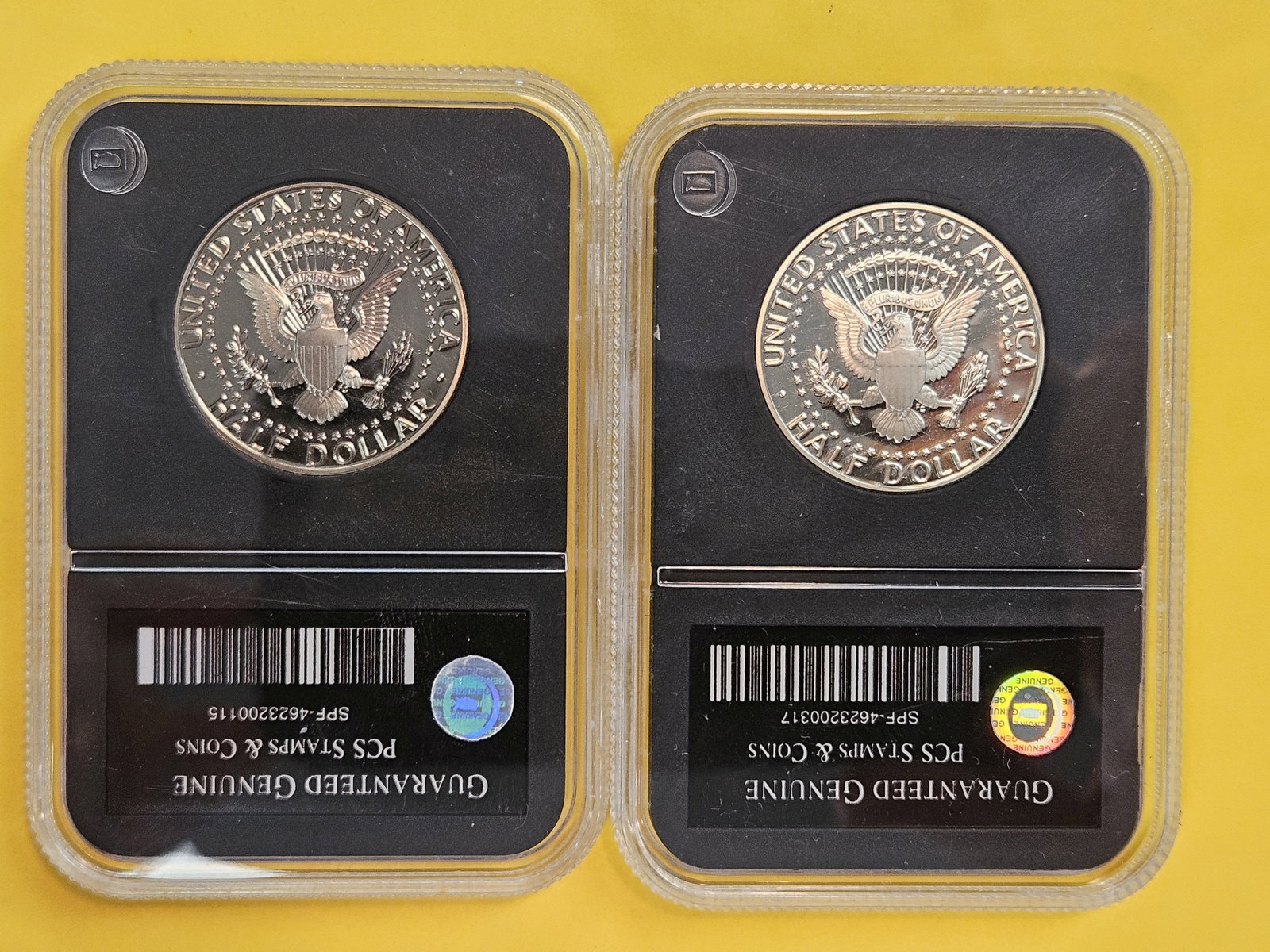 2001-S and 2003-S GEM Proof Deep Cameo Silver Kennedy Half Dollars - 2