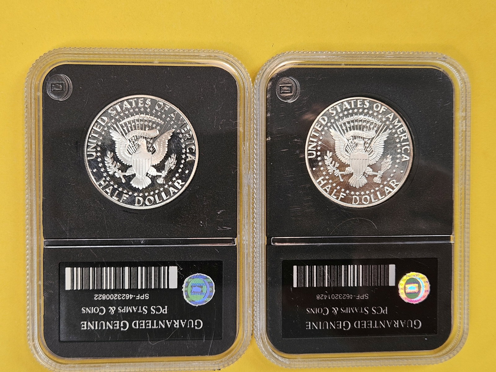 2008-S and 2014-S GEM Proof Deep Cameo Silver Kennedy Half Dollars - 2