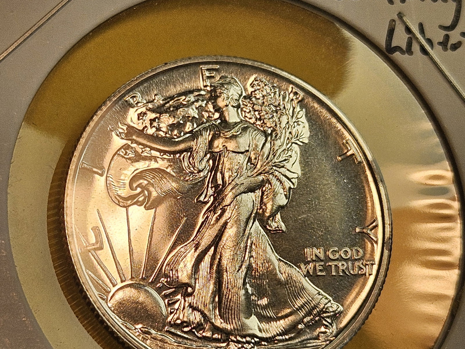 *** GEM! Proof 1942 Walking Liberty Silver Half Dollar *** - 4